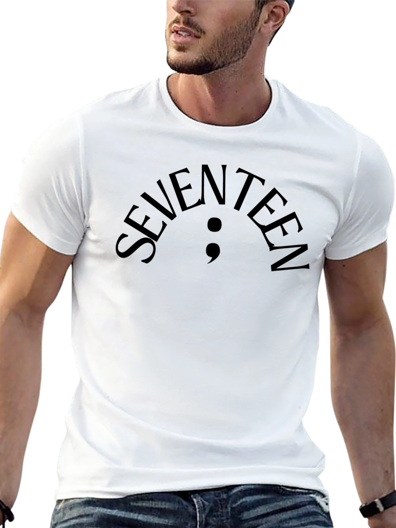 Seventeen Semicolon Graphic T-Shirt - Black