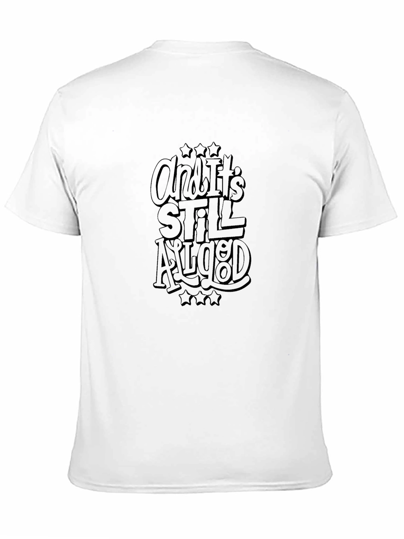 Stylish Black Graphic Tee - And Its Still Allowed