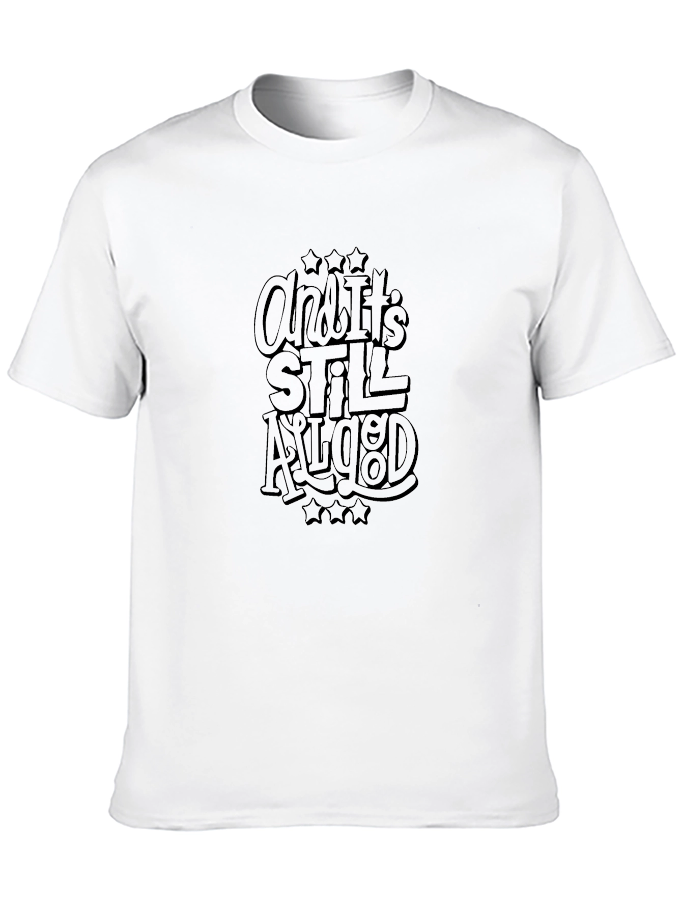 Stylish Black Graphic Tee - And Its Still Allowed