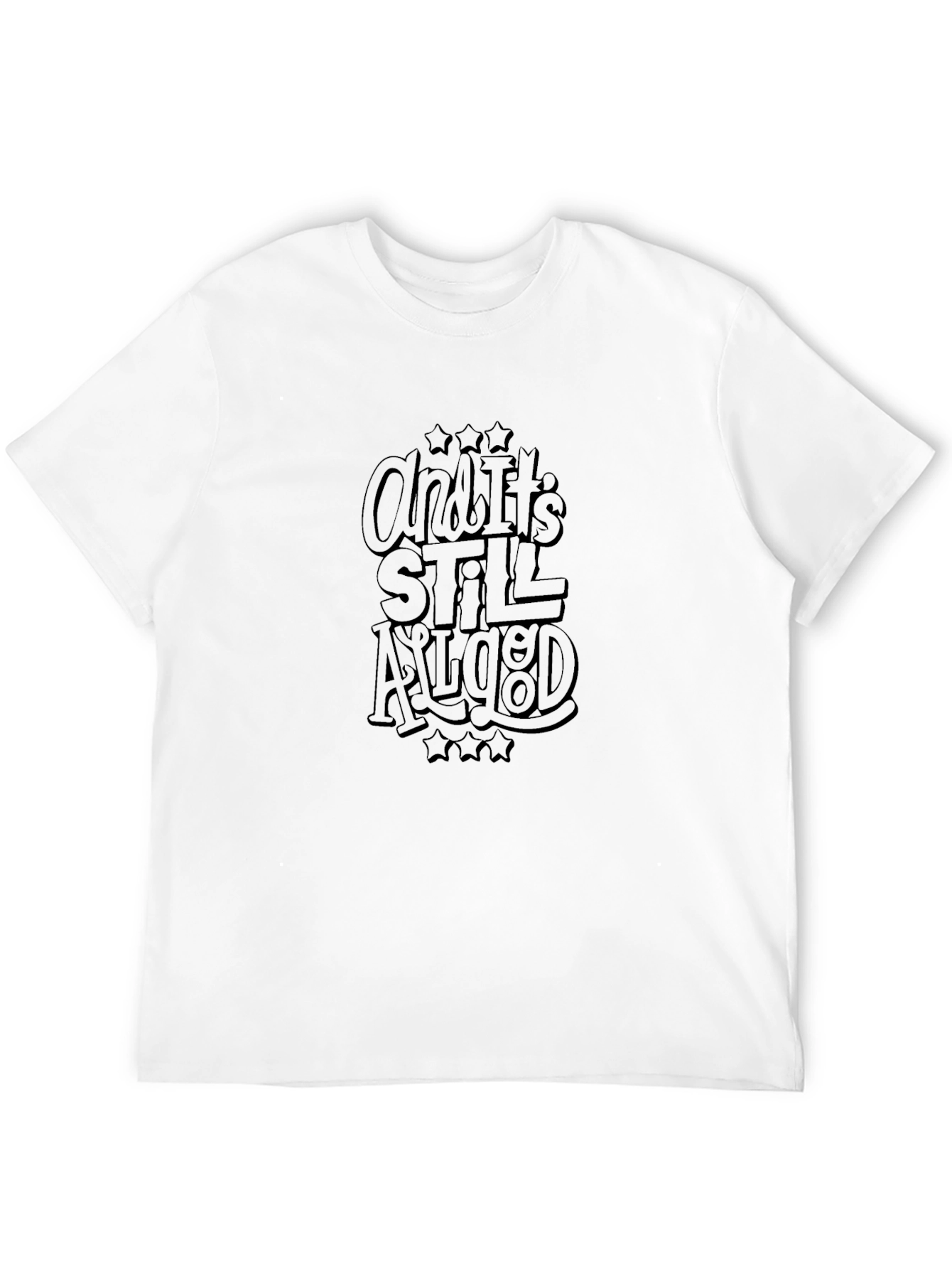Stylish Black Graphic Tee - And Its Still Allowed