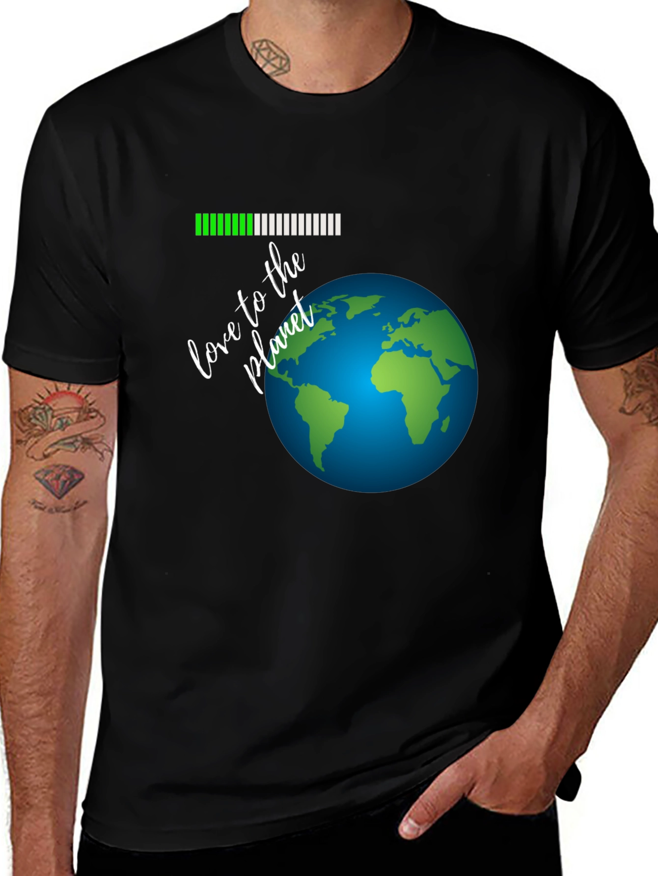 Love the Planet Earth Graphic Tee - Black
