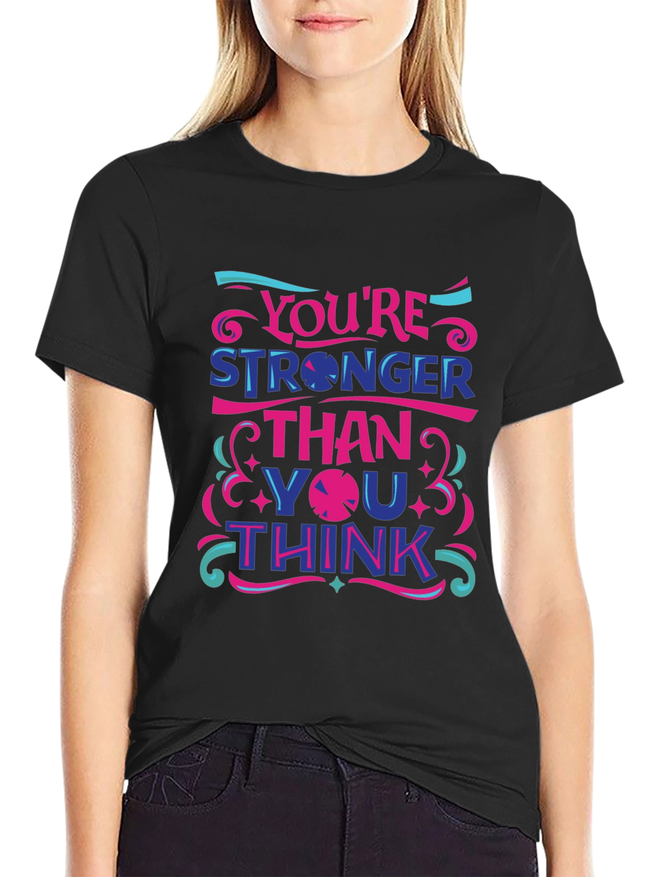 Inspirational Graphic Tee: Youre Stronger Than You Think