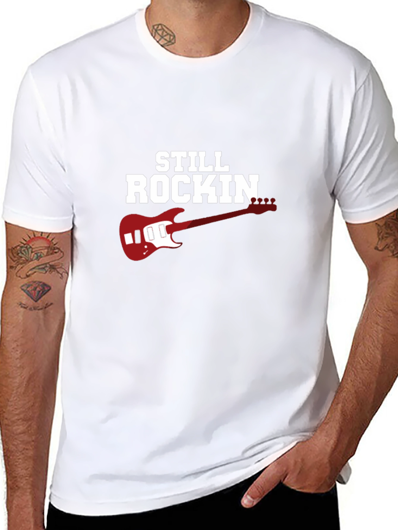 Still Rockin Guitar Graphic T-Shirt