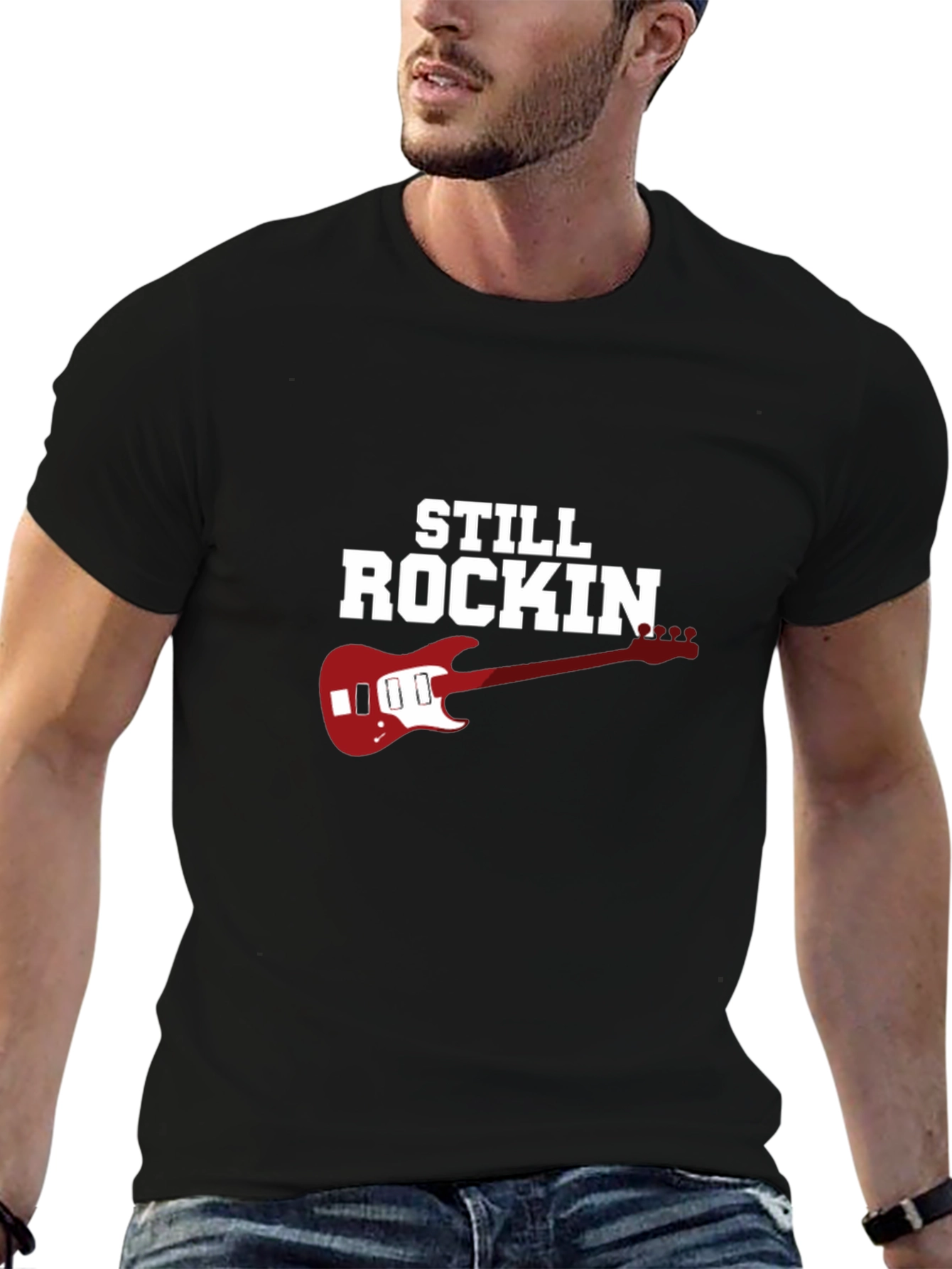 Still Rockin Guitar Graphic T-Shirt