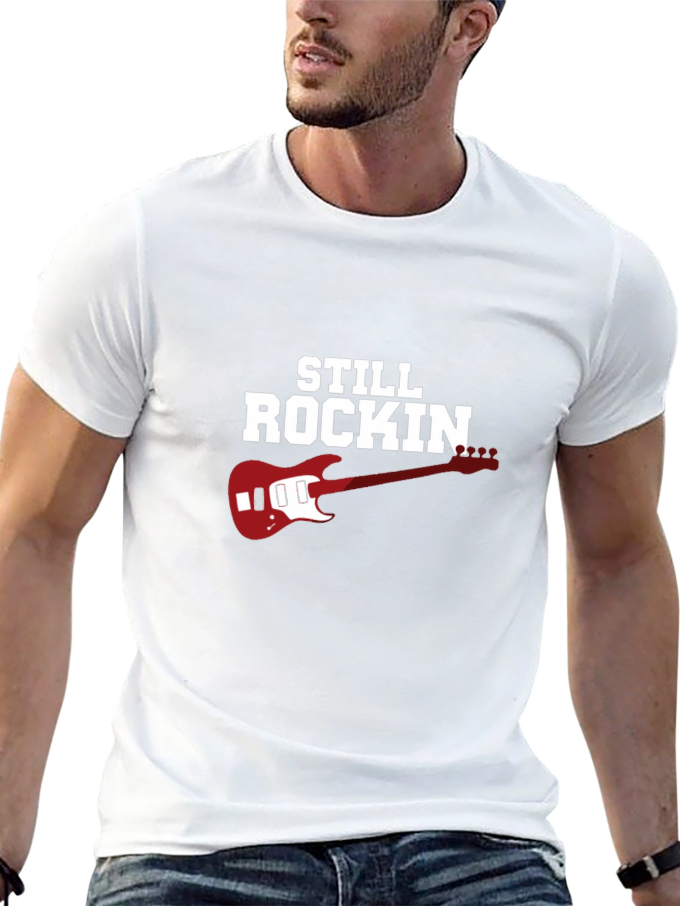 Still Rockin Guitar Graphic T-Shirt