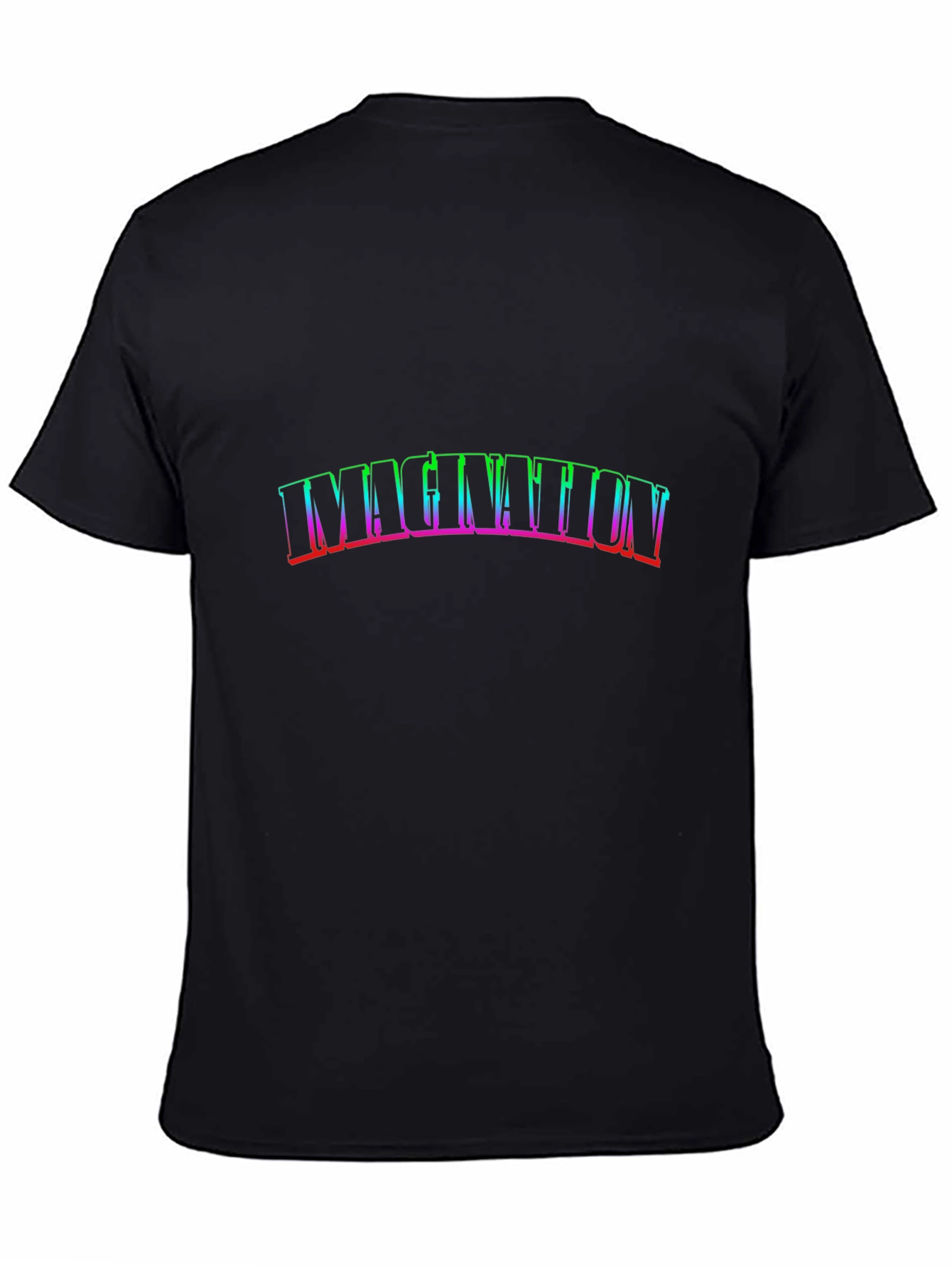 Imagination Rainbow Graphic Black T-Shirt
