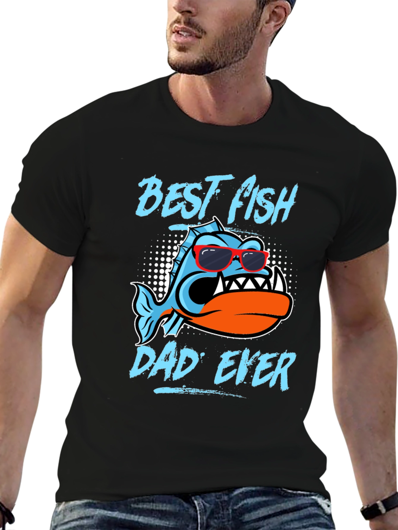 Best Fish Dad Ever Graphic T-Shirt