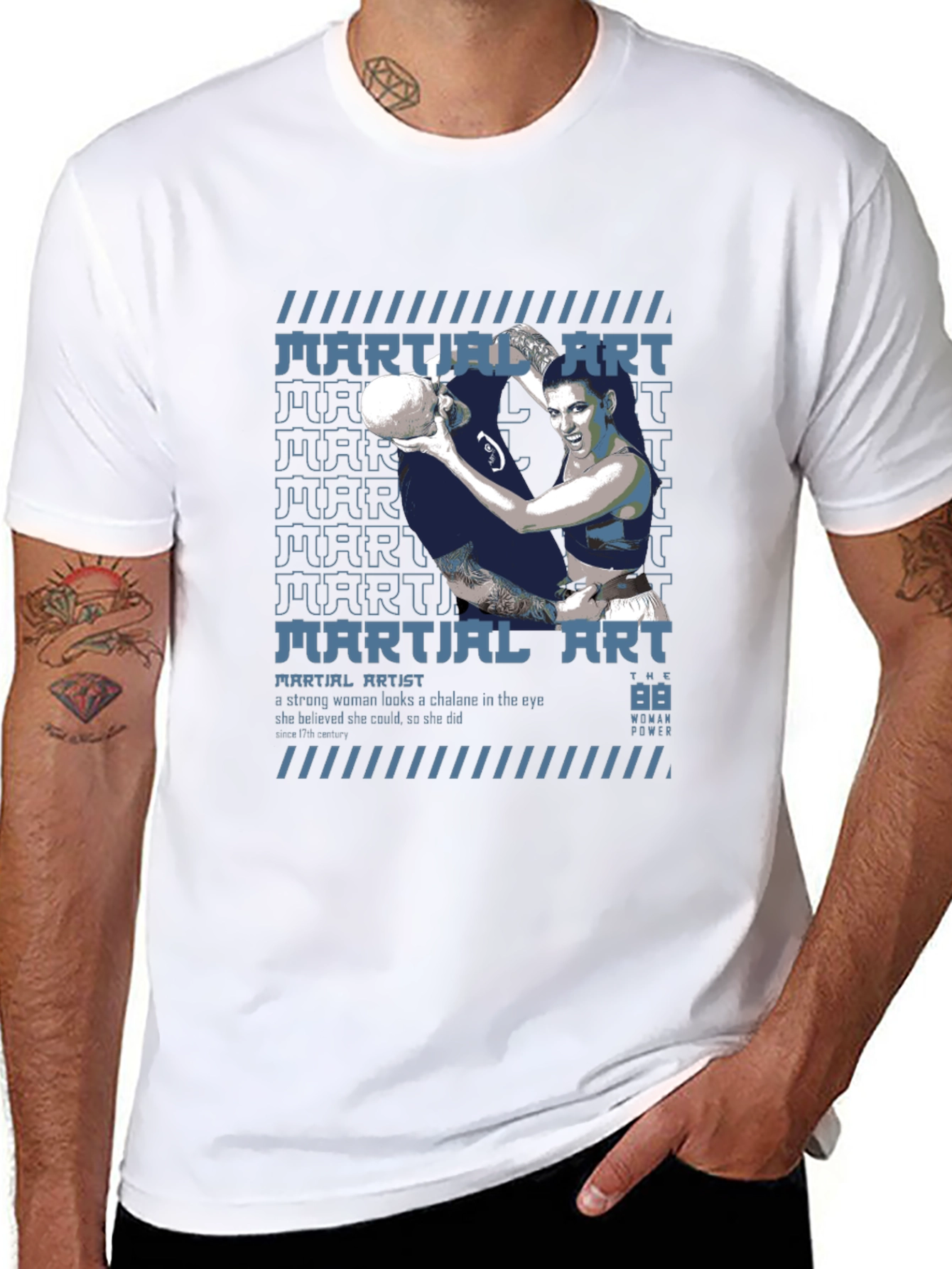 Martial Artist Woman Power Graphic Tee