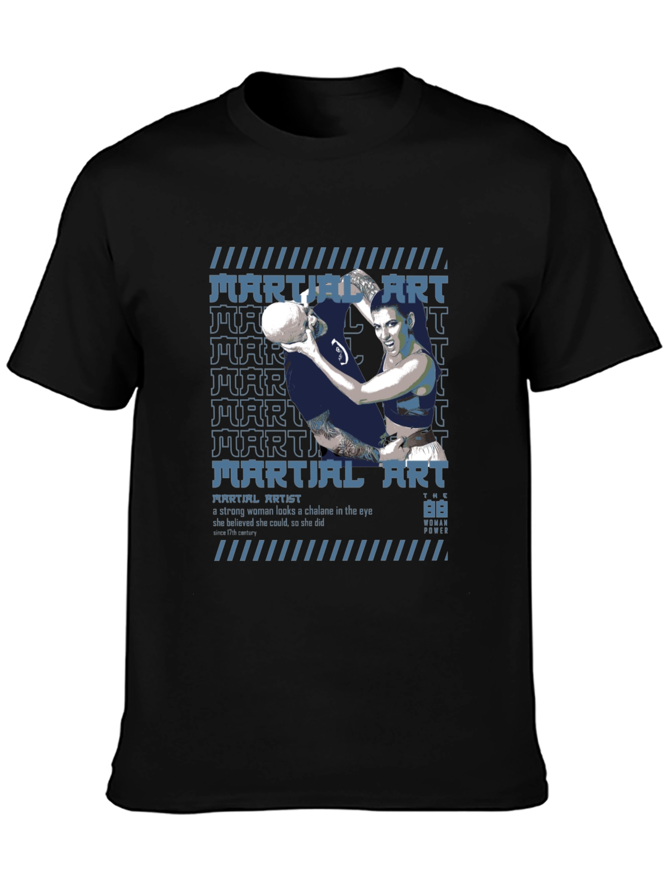 Martial Artist Woman Power Graphic Tee