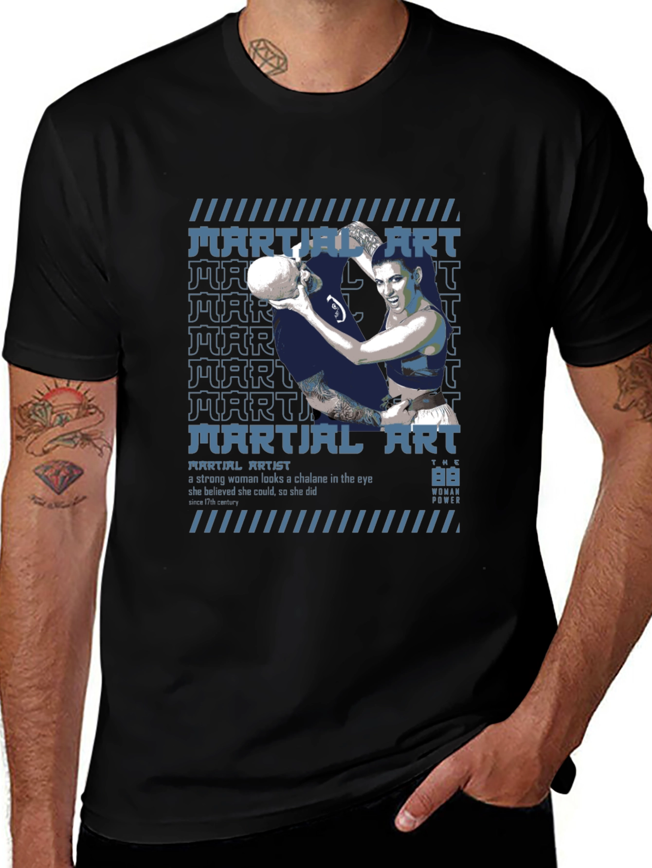 Martial Artist Woman Power Graphic Tee