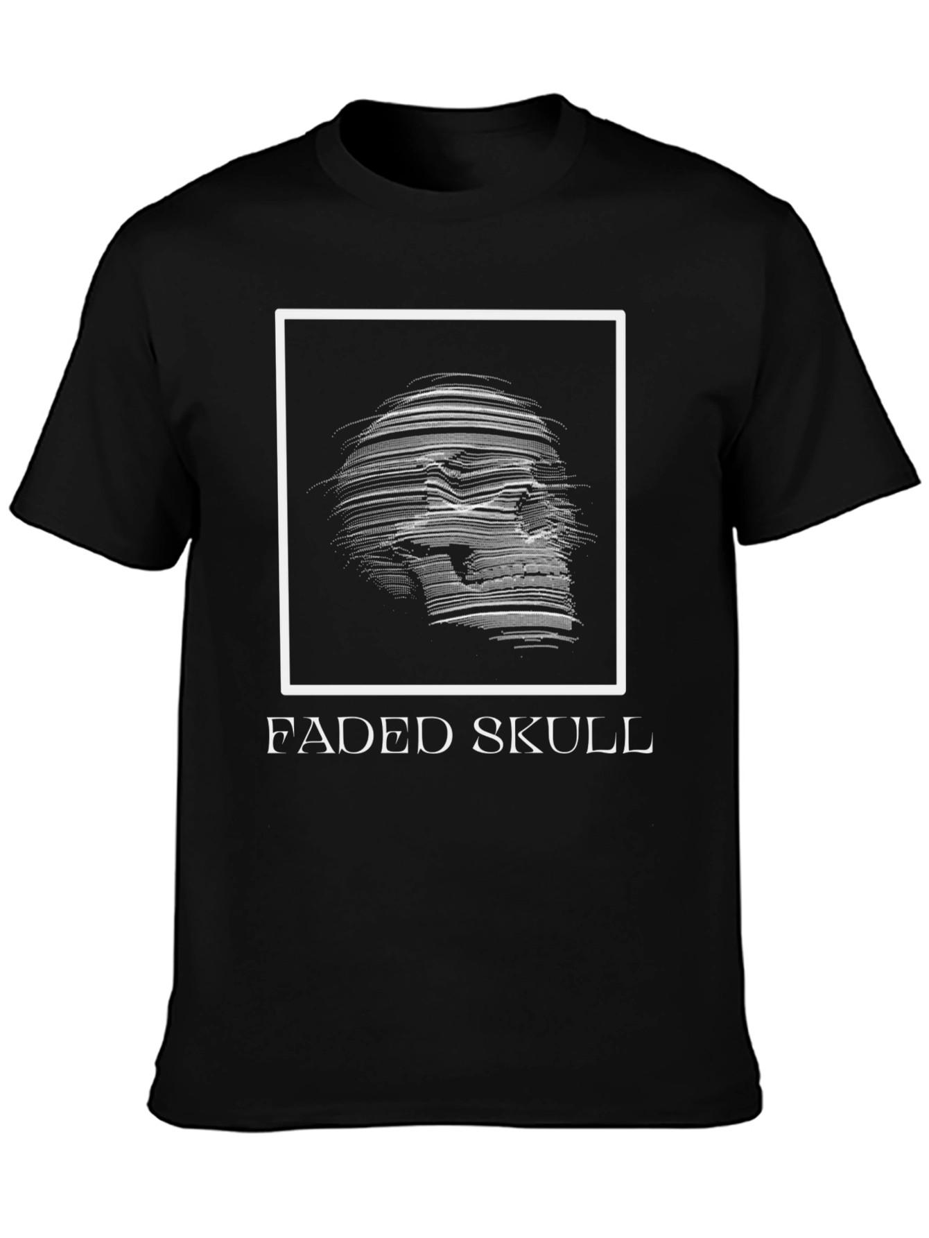 Faded Skull Graphic Tee - Edgy Mens T-Shirt