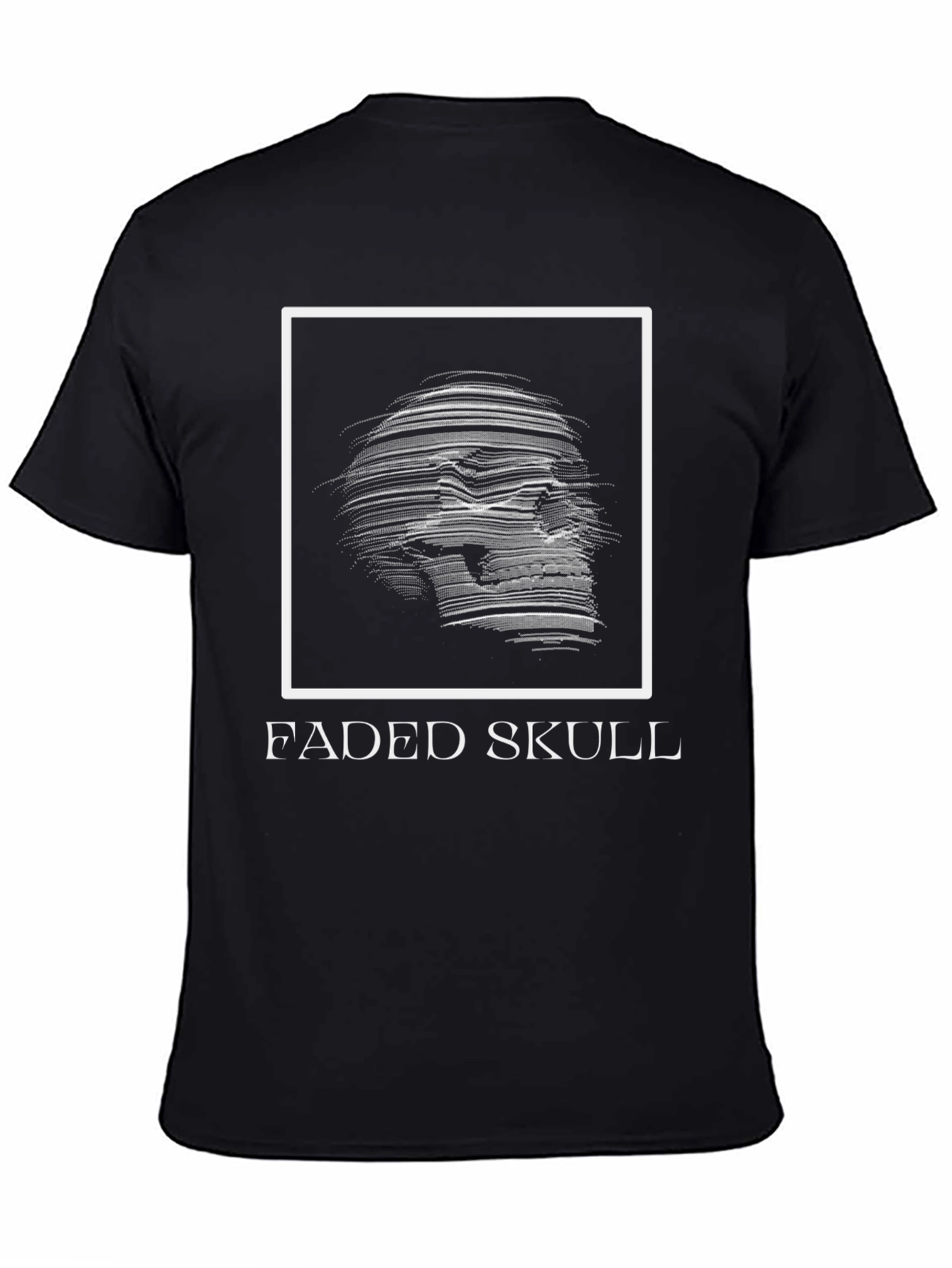 Faded Skull Graphic Tee - Edgy Mens T-Shirt