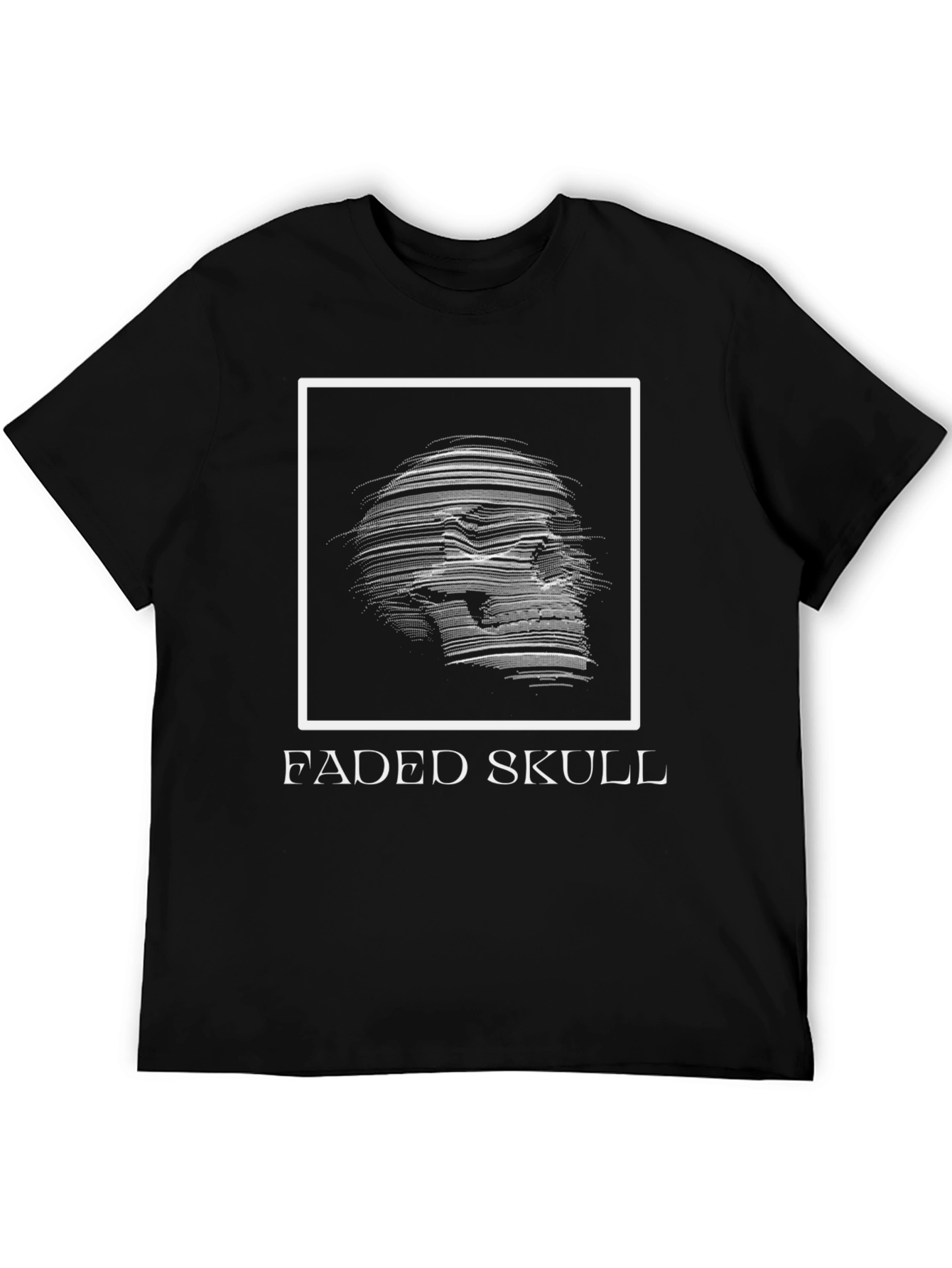 Faded Skull Graphic Tee - Edgy Mens T-Shirt
