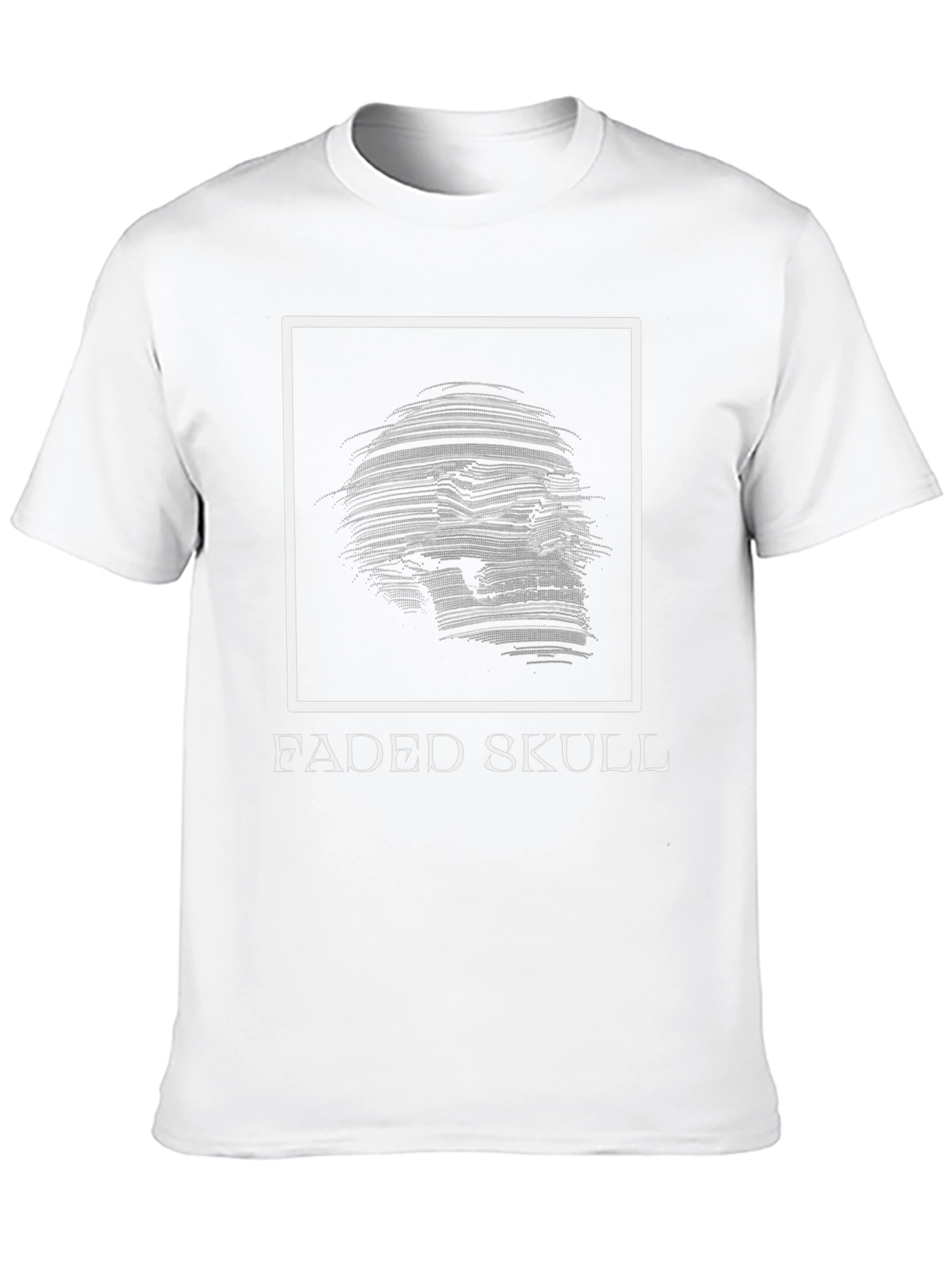 Faded Skull Graphic Tee - Edgy Mens T-Shirt