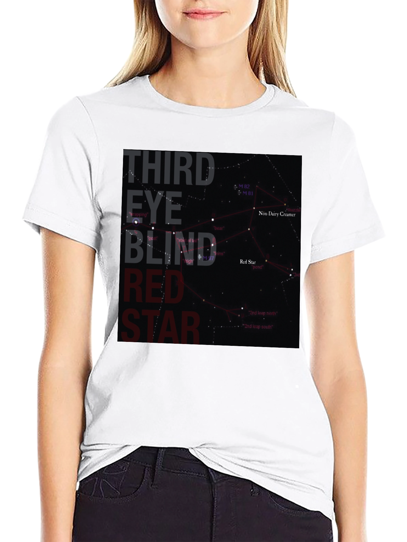 Third Eye Blind Red Star Black T-Shirt