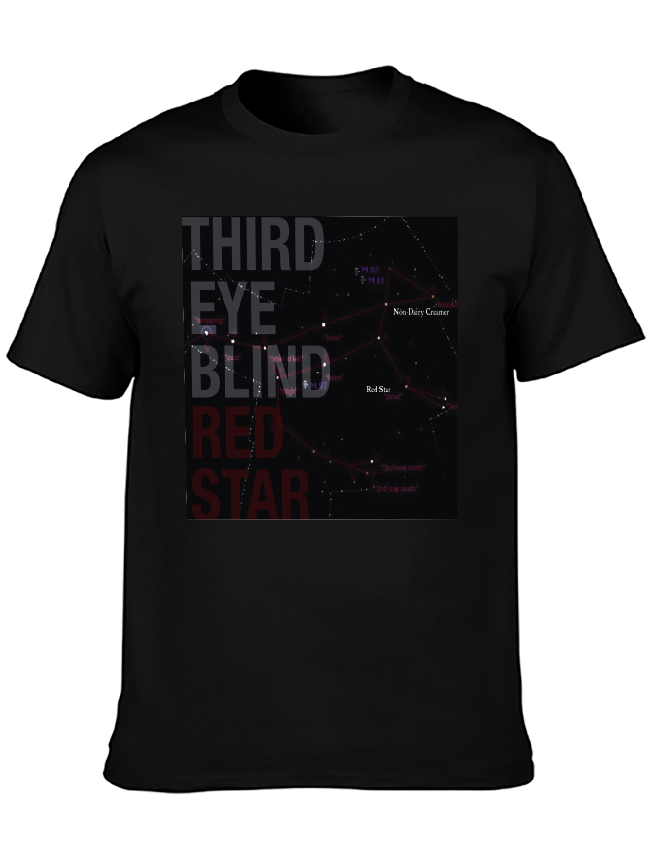 Third Eye Blind Red Star Black T-Shirt