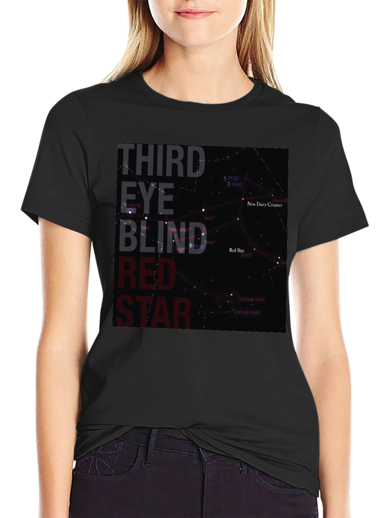Third Eye Blind Red Star Black T-Shirt