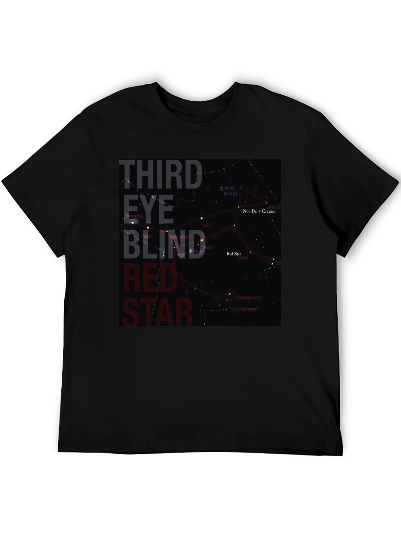 Third Eye Blind Red Star Black T-Shirt