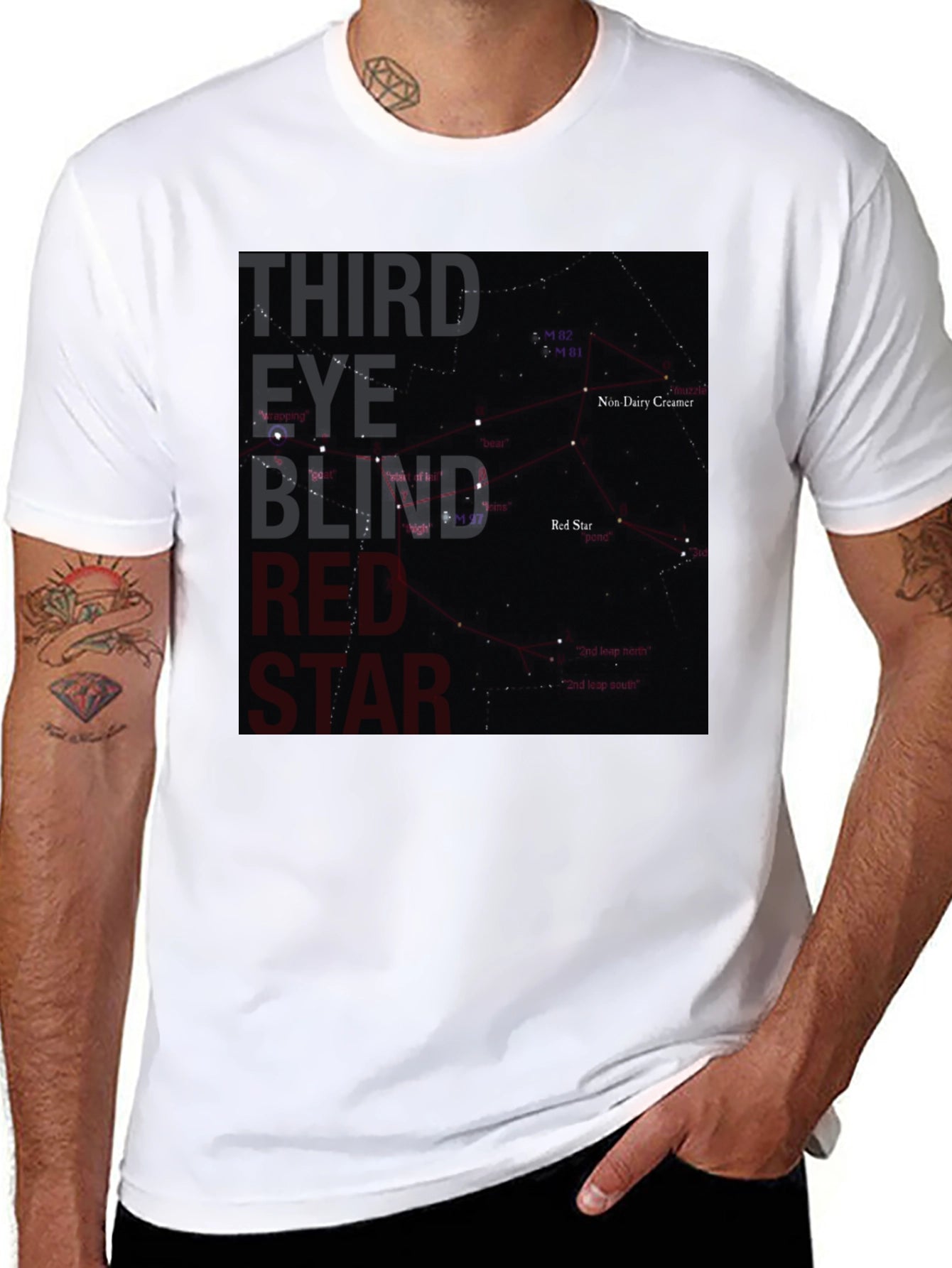 Third Eye Blind Red Star Black T-Shirt