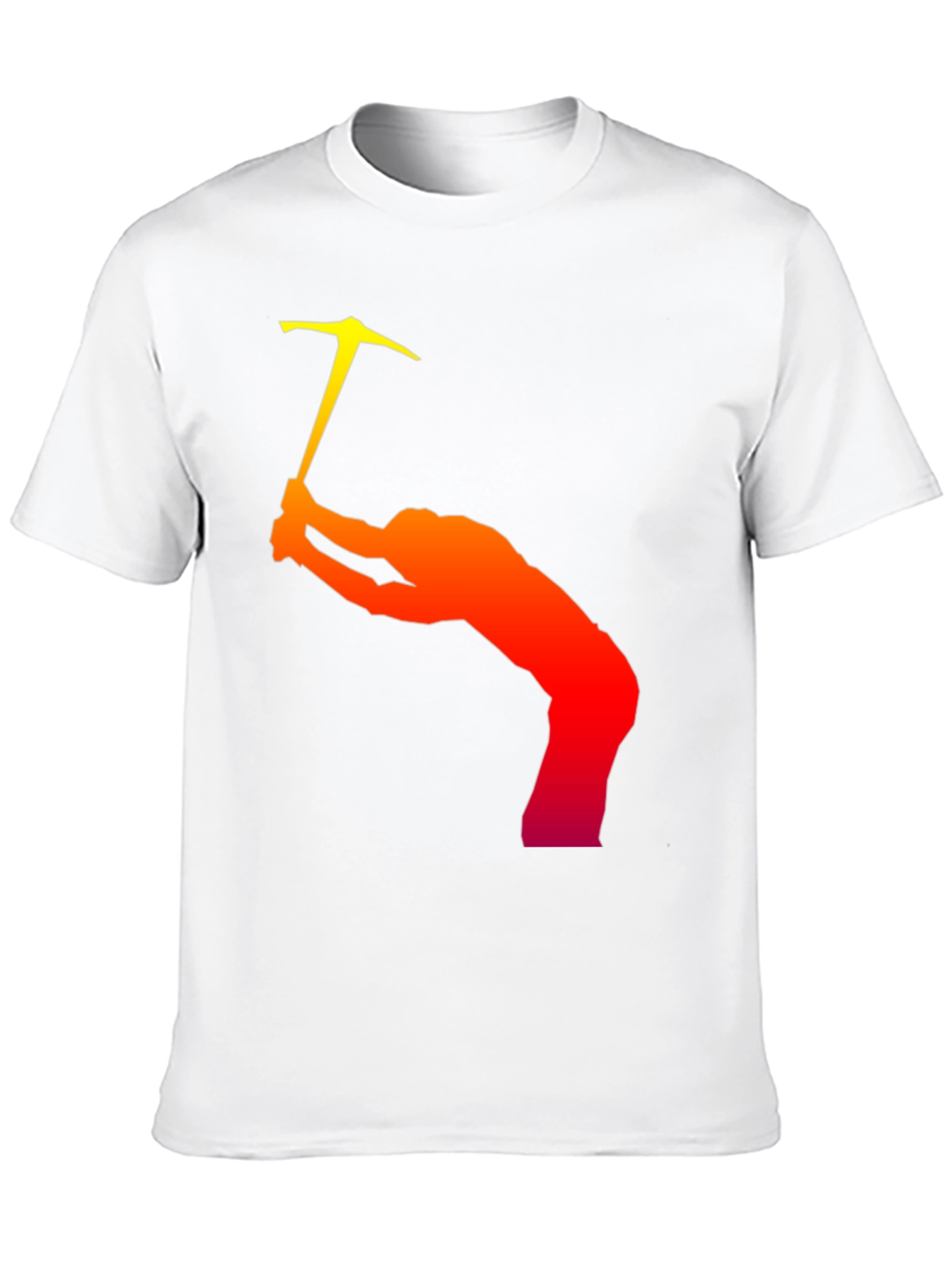 Climbing Silhouette Graphic T-Shirt - Black Cotton Tee