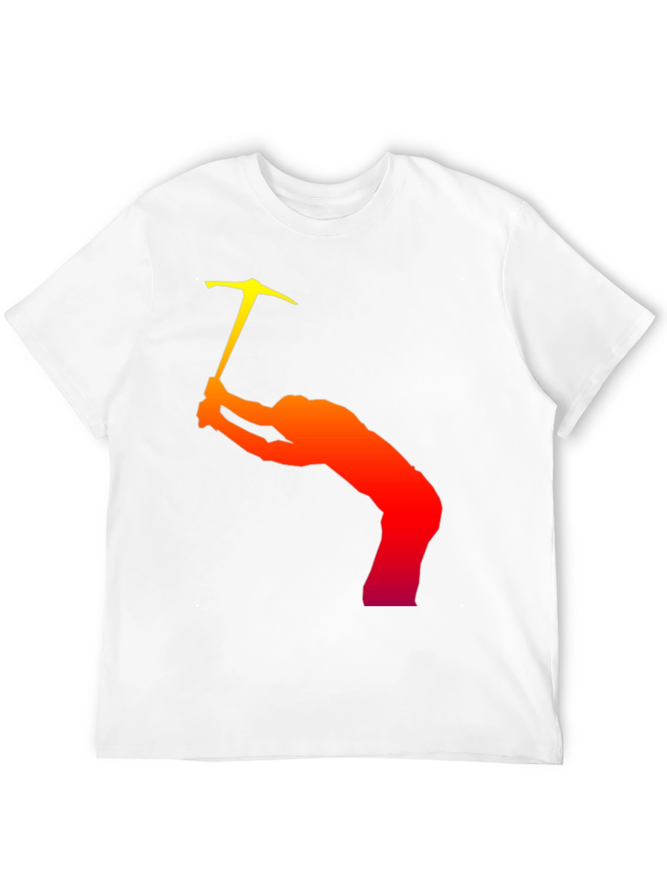 Climbing Silhouette Graphic T-Shirt - Black Cotton Tee