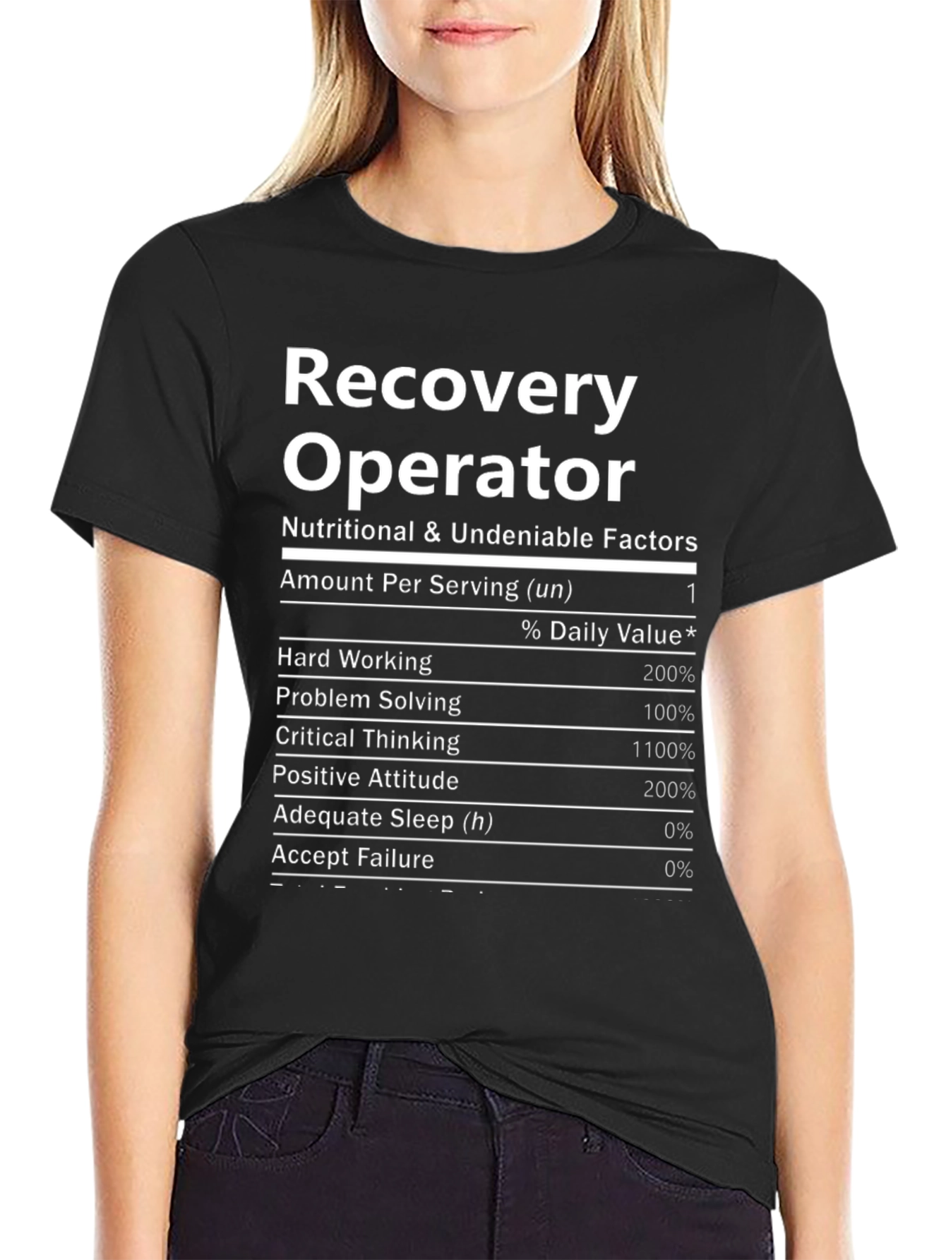 Recovery Operator T-Shirt - Nutritional Facts