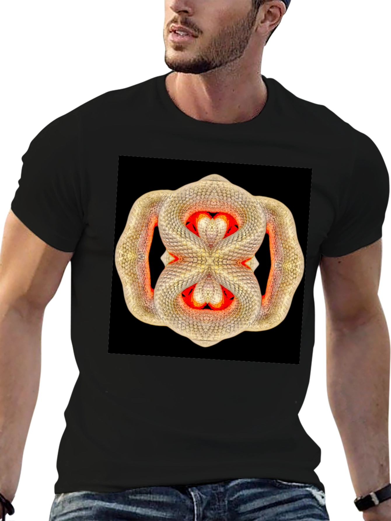 Abstract Reptilian Print Tee