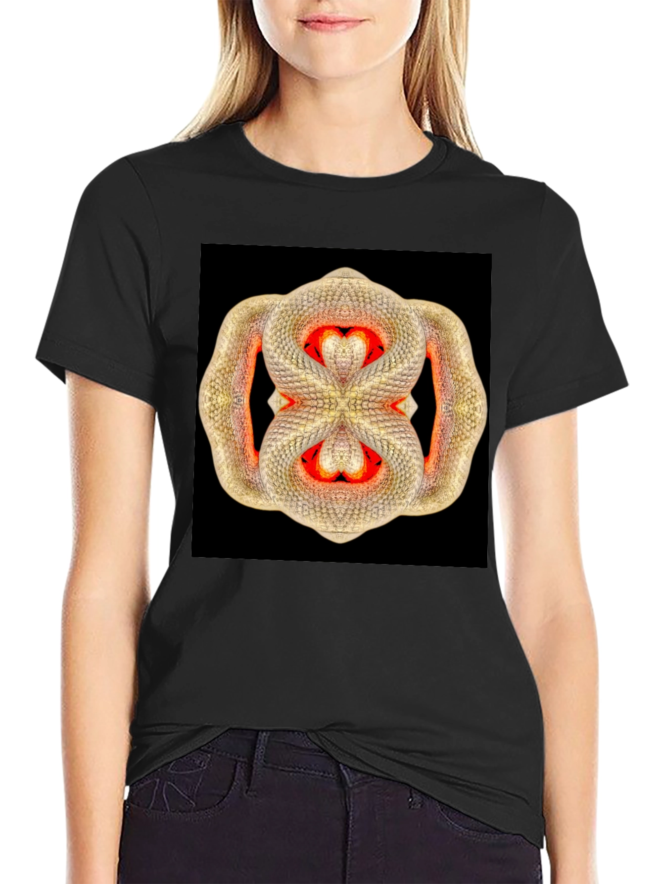 Abstract Reptilian Print Tee