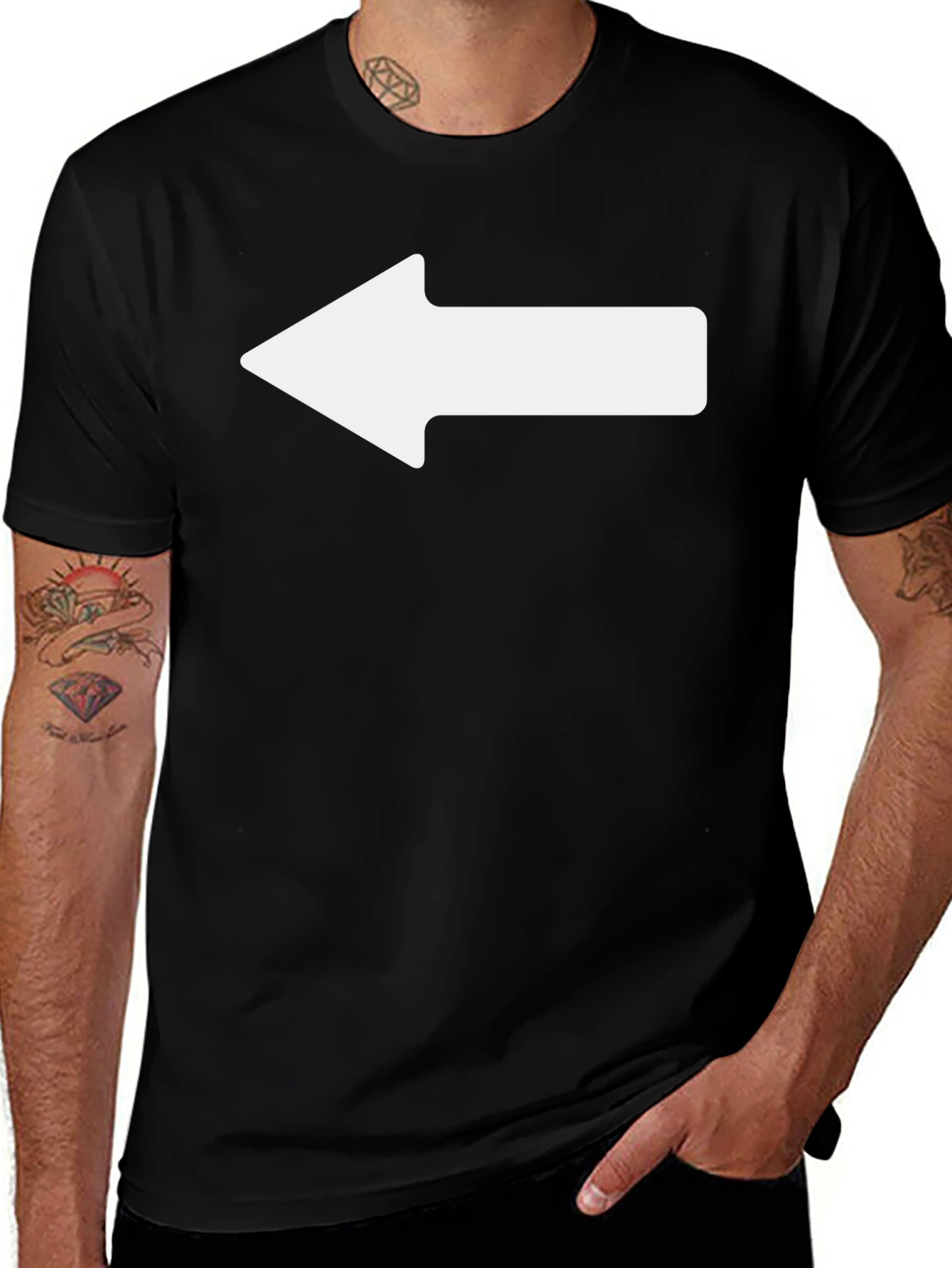 Left Arrow T-Shirt - Directional Graphic Tee