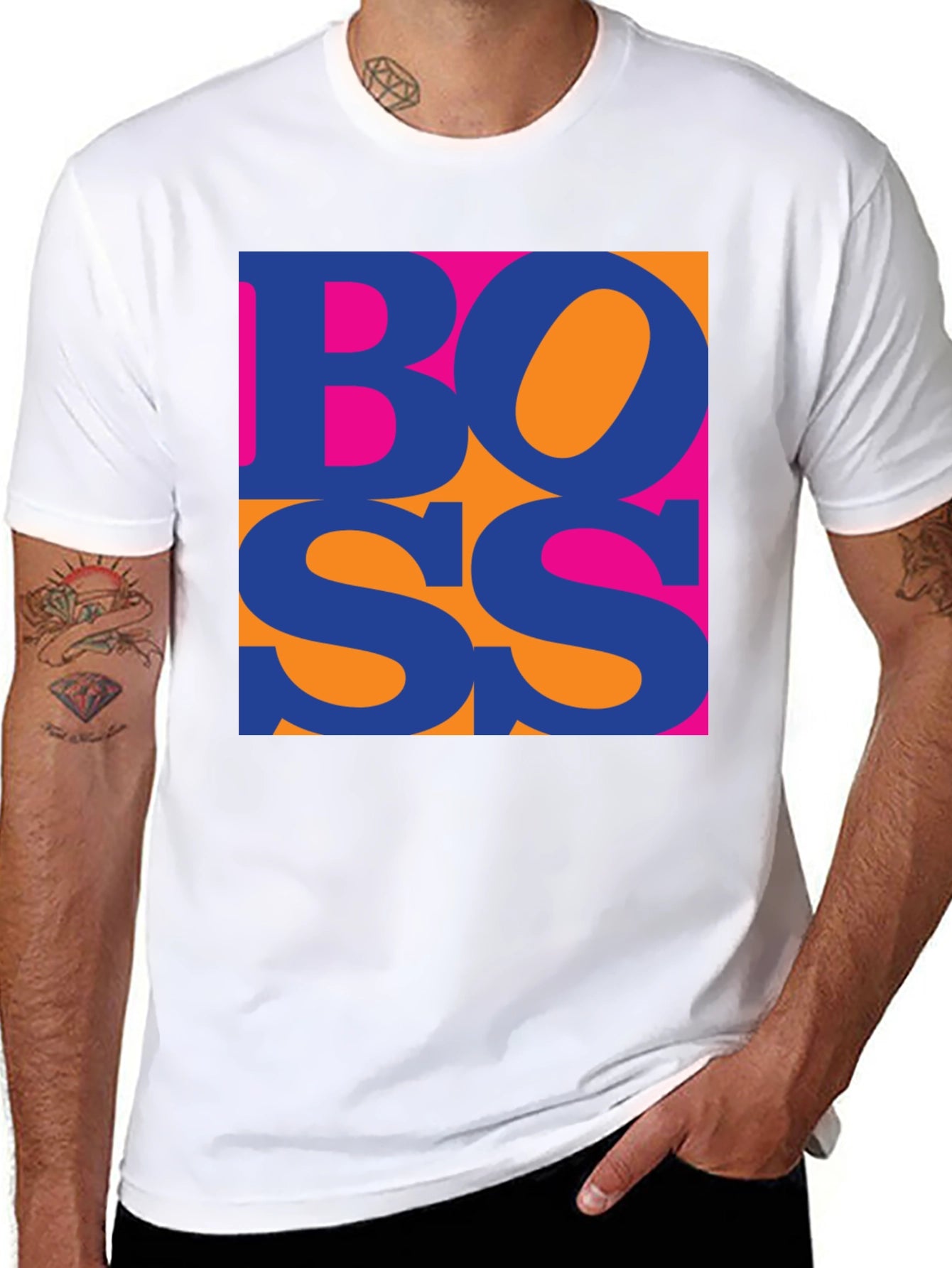 Bold BOSS Graphic T-Shirt - Modern Statement Tee