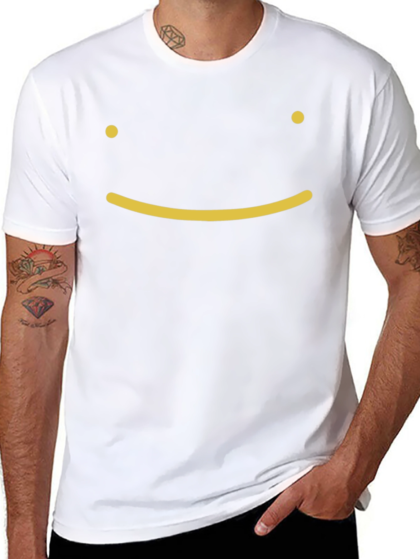 Smiley Face Graphic Tee - Classic Black T-Shirt