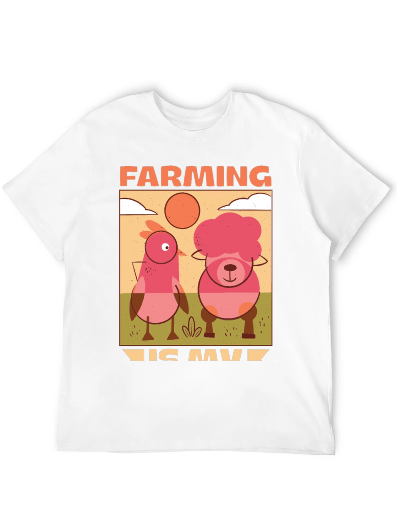 Farming Is My Jam T-Shirt with Cartoon Farm Animals