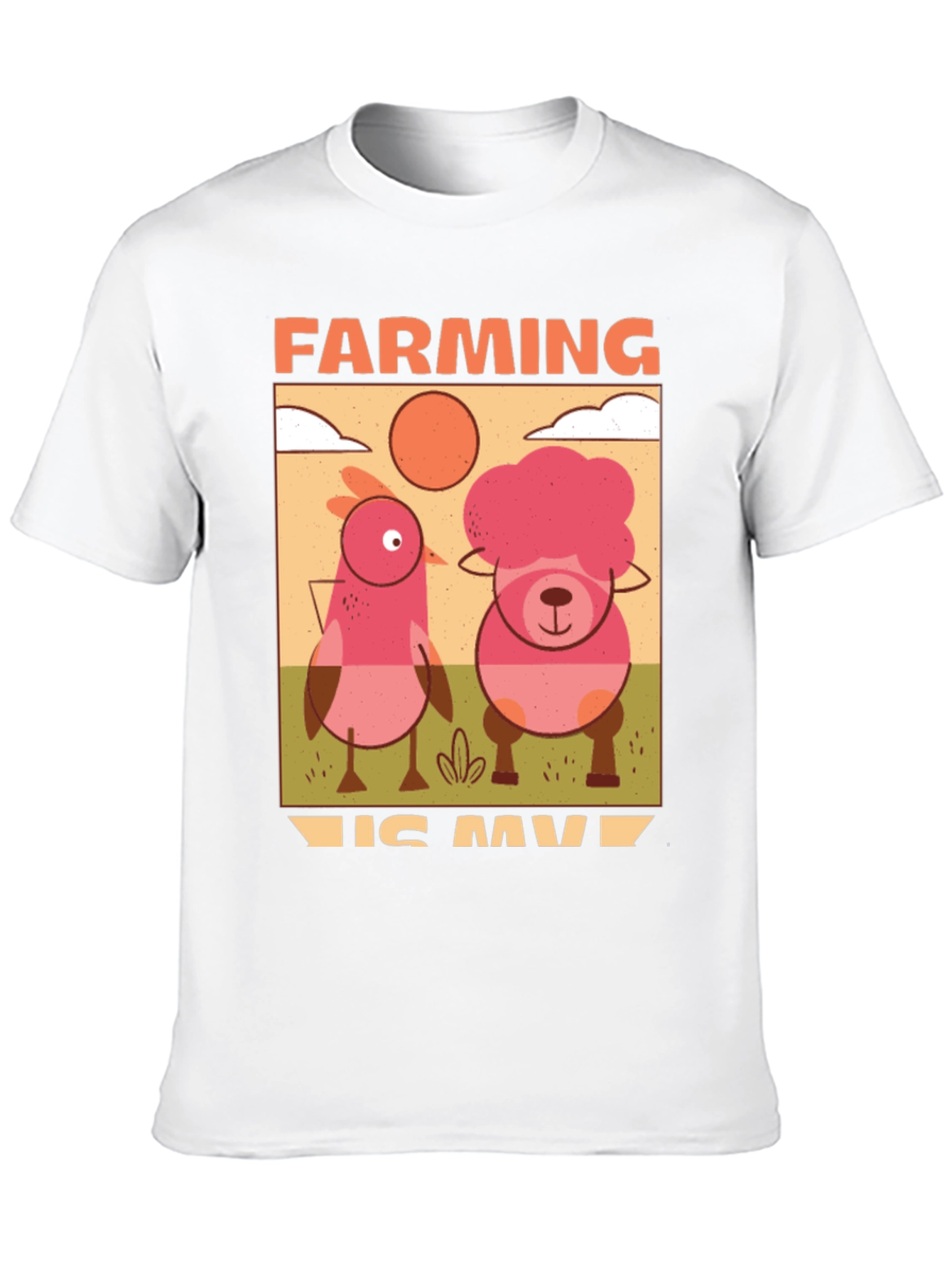 Farming Is My Jam T-Shirt with Cartoon Farm Animals