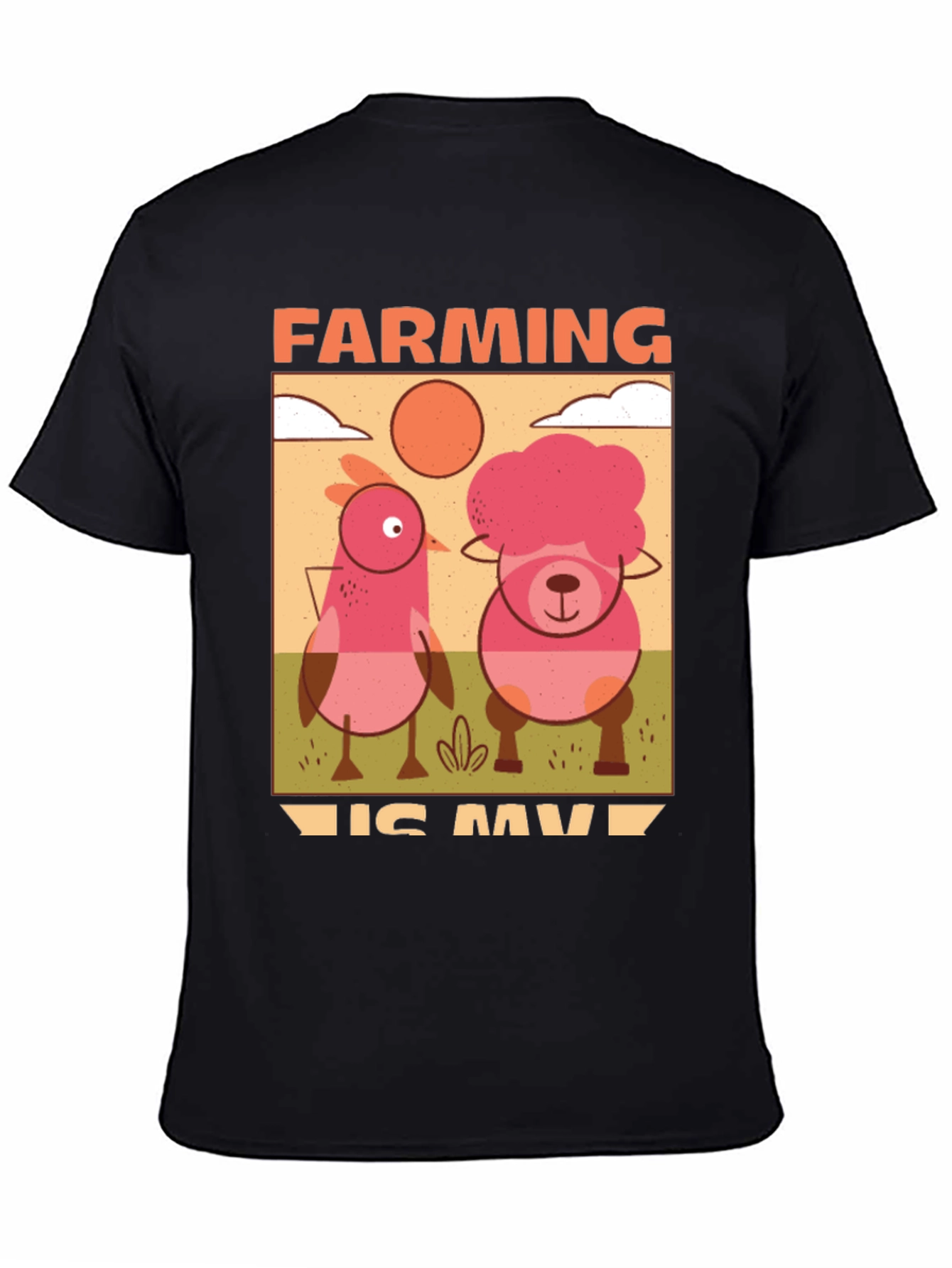 Farming Is My Jam T-Shirt with Cartoon Farm Animals