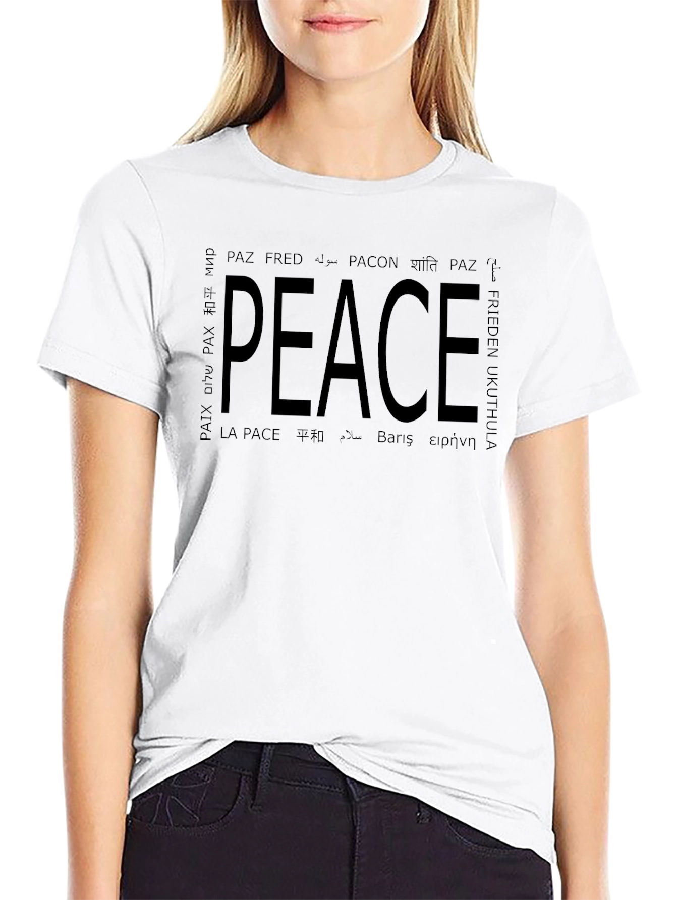 Peace Around The World Graphic T-Shirt