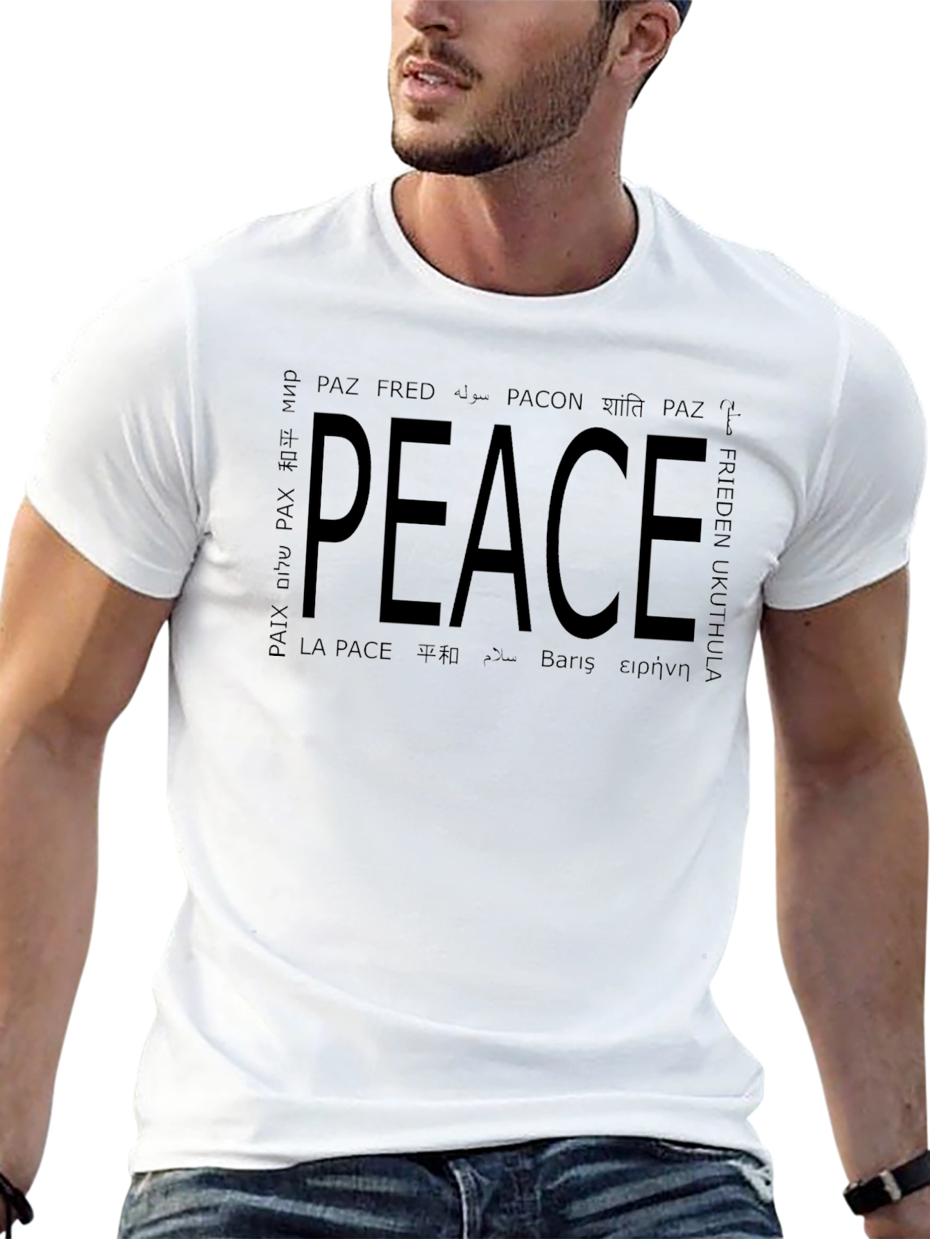 Peace Around The World Graphic T-Shirt