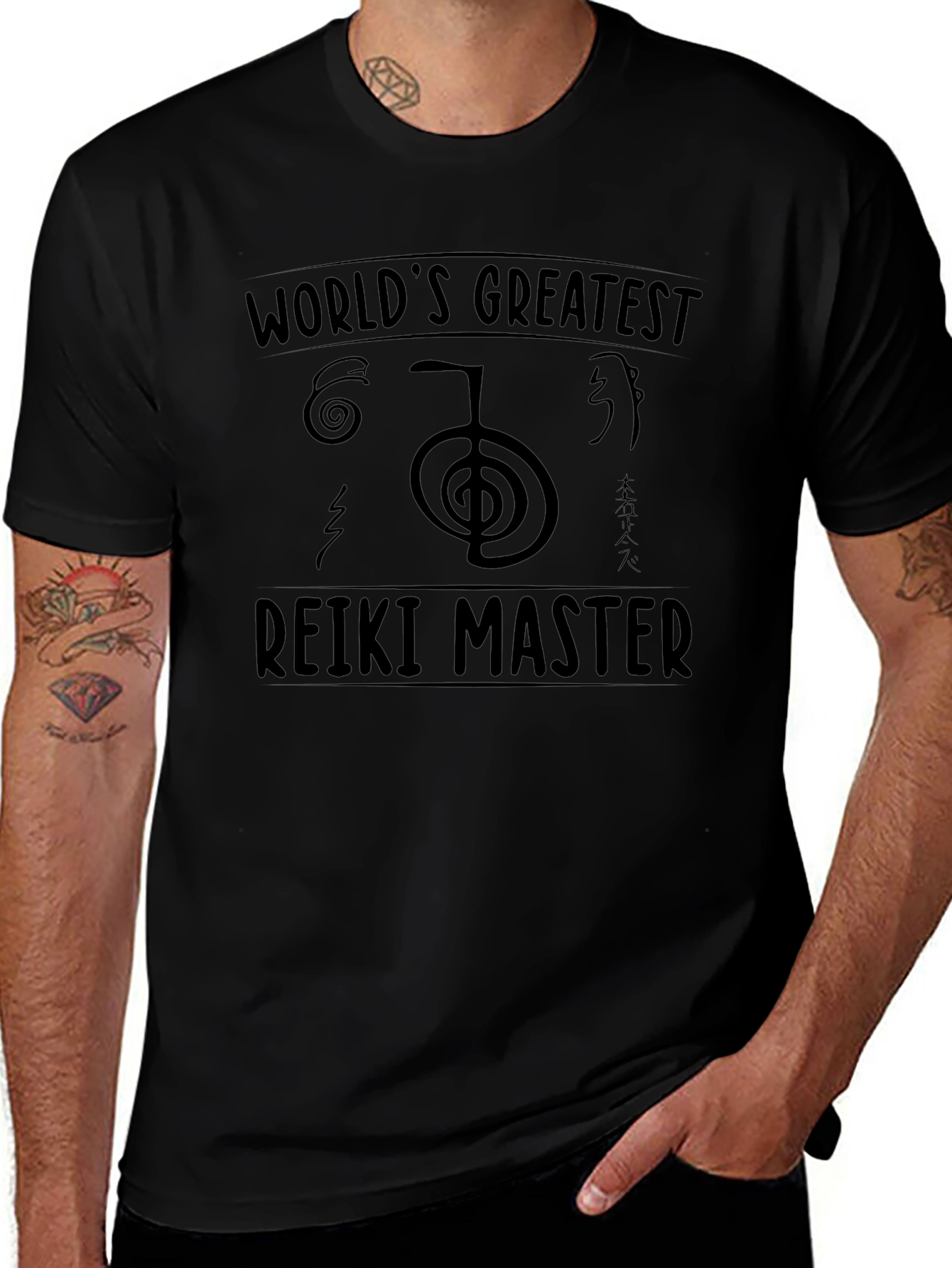 Reiki Master Black T-Shirt