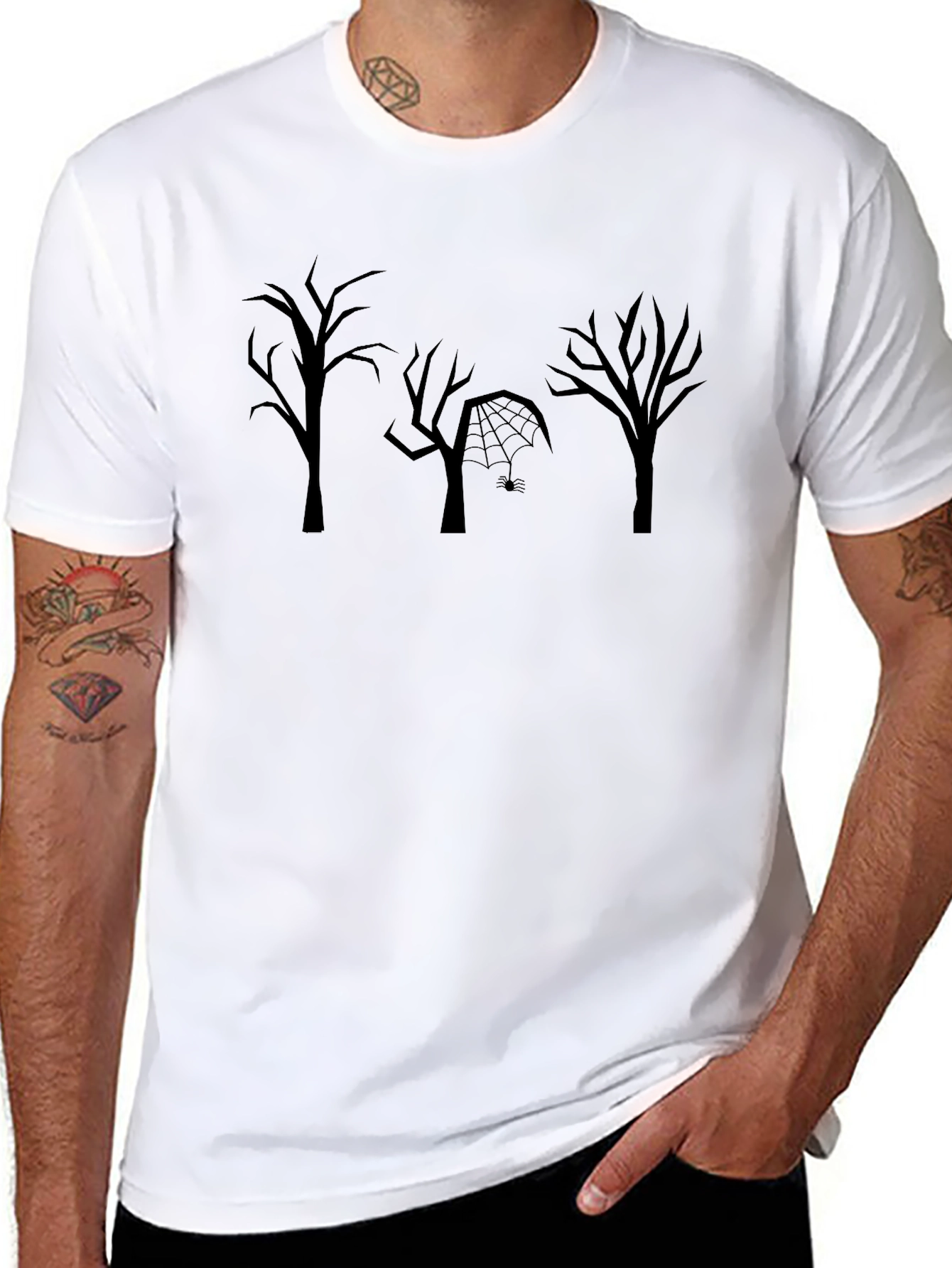 Spooky Trees Black T-Shirt