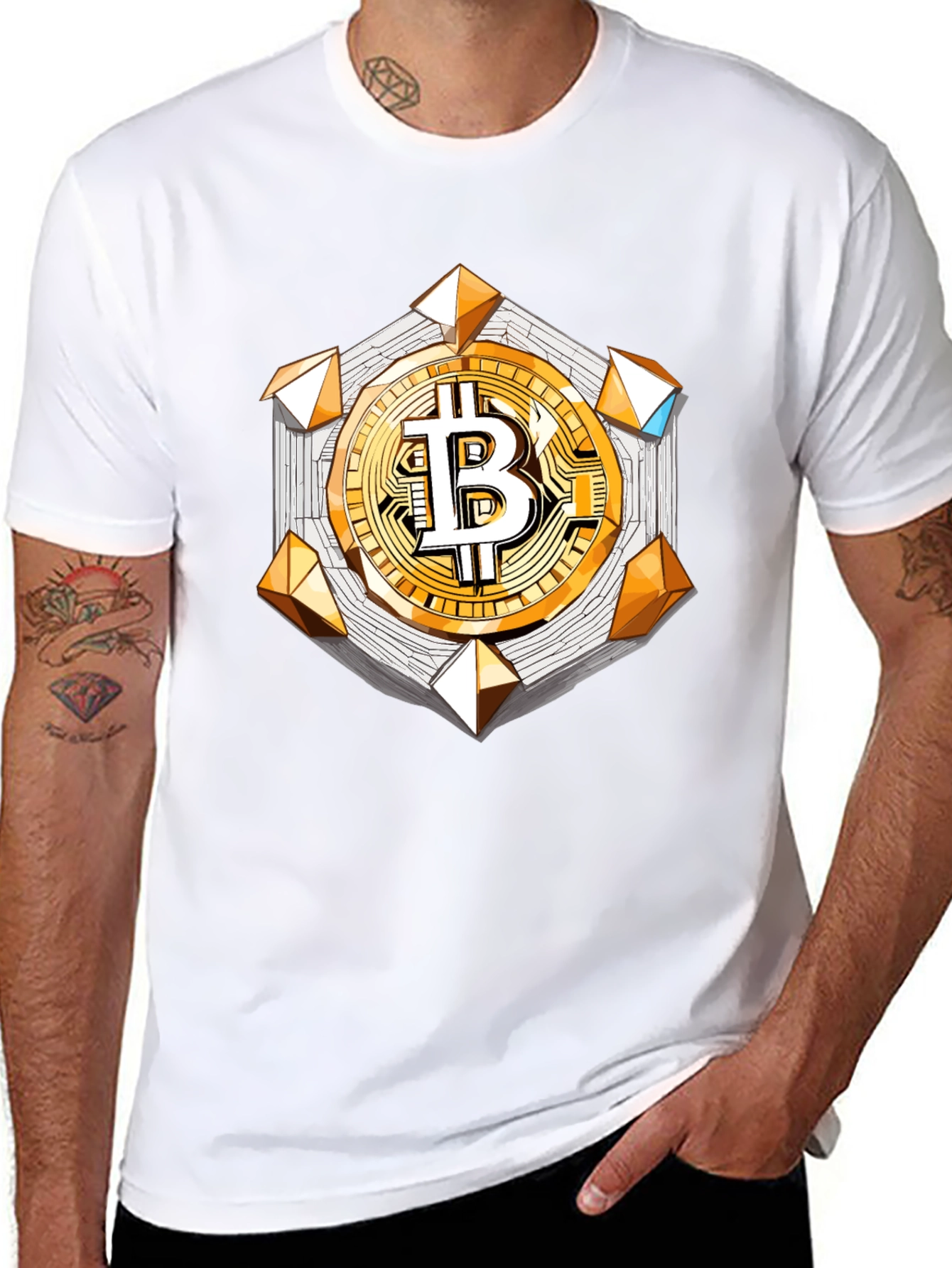 Bitcoin Crypto T-Shirt Black Short Sleeve