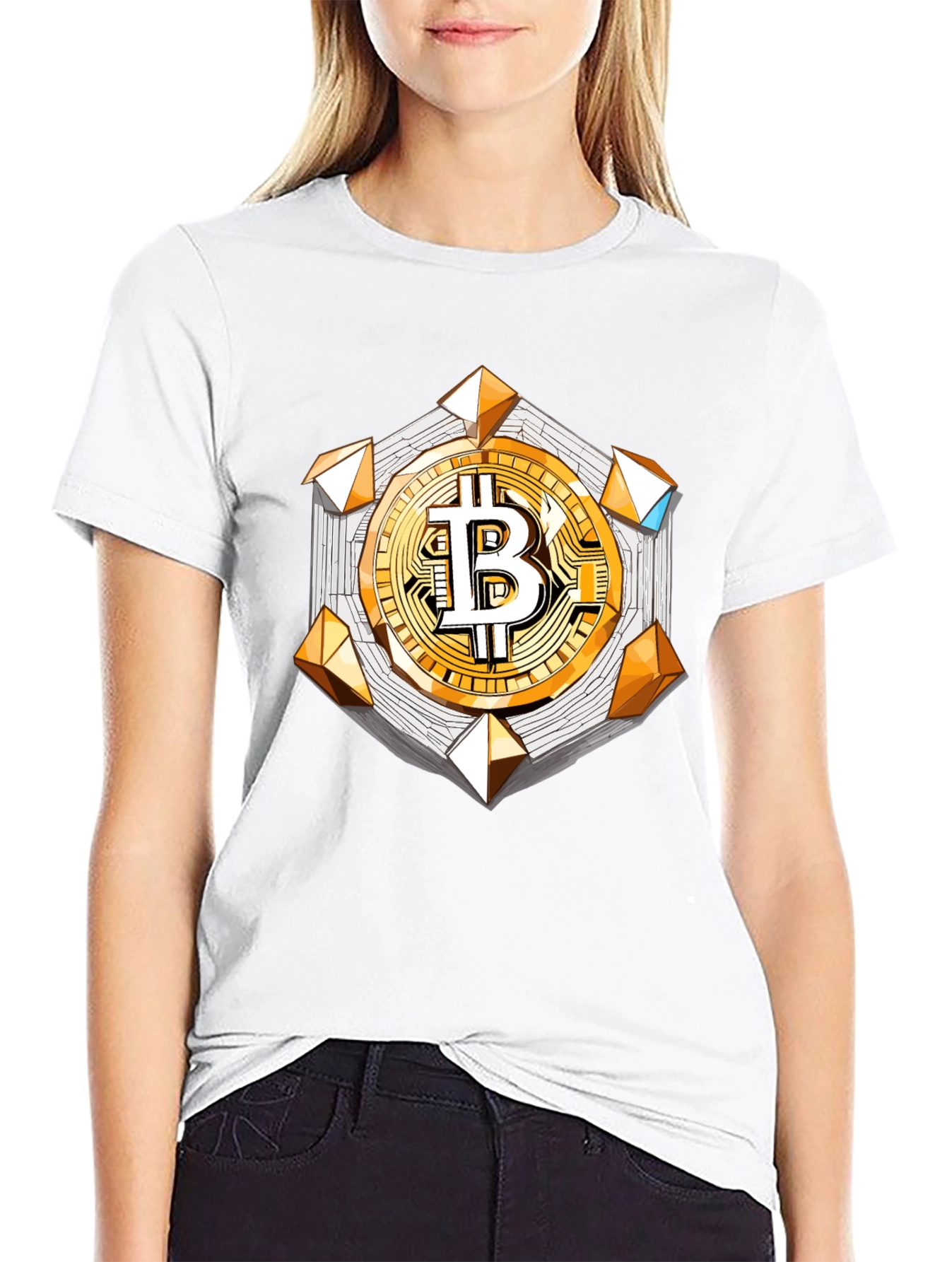 Bitcoin Crypto T-Shirt Black Short Sleeve