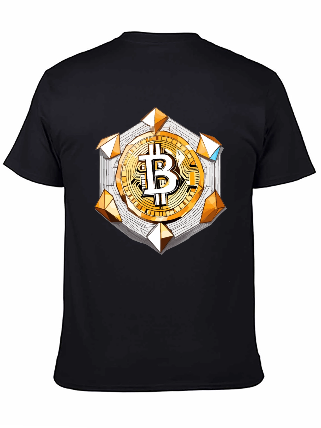 Bitcoin Crypto T-Shirt Black Short Sleeve