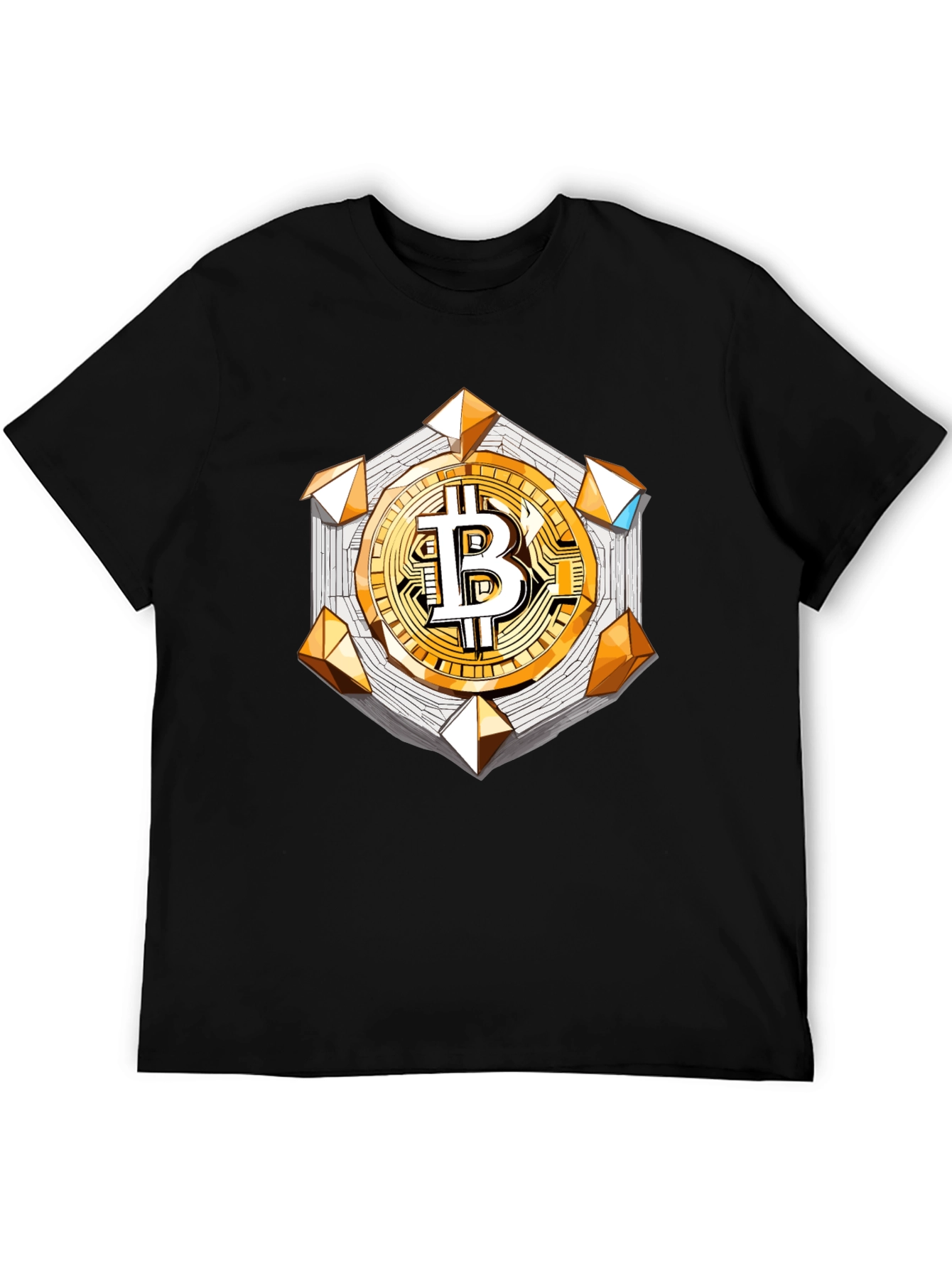 Bitcoin Crypto T-Shirt Black Short Sleeve