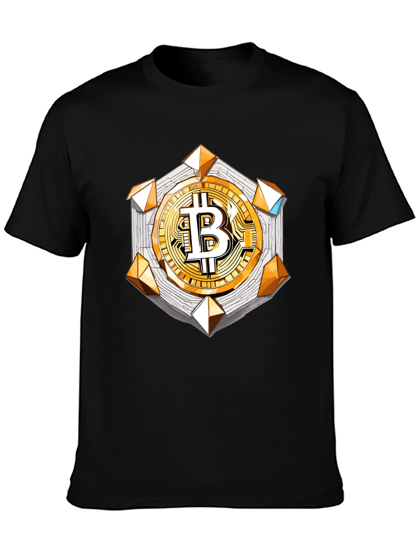 Bitcoin Crypto T-Shirt Black Short Sleeve