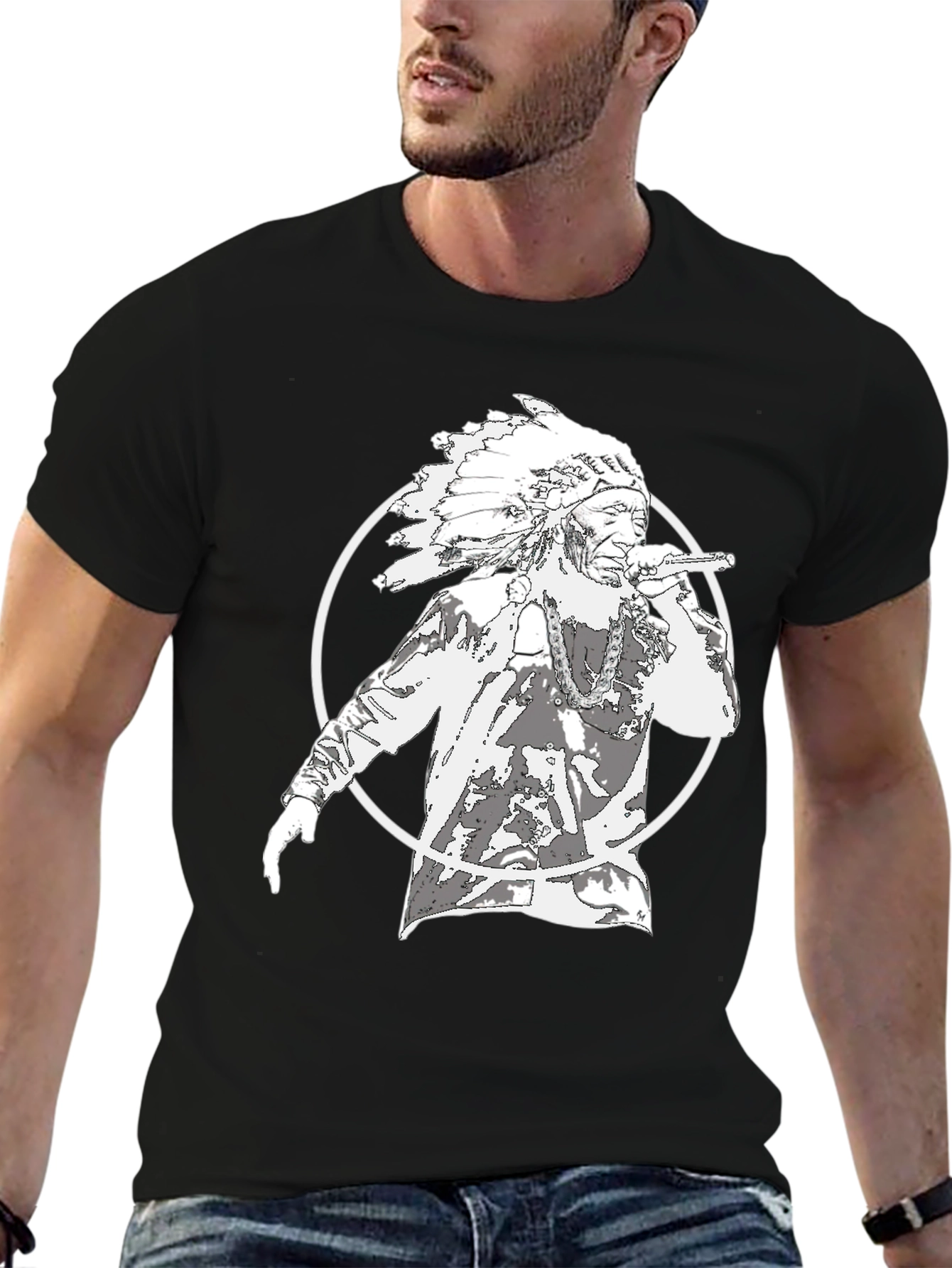 Native American Rapper Graphic Tee