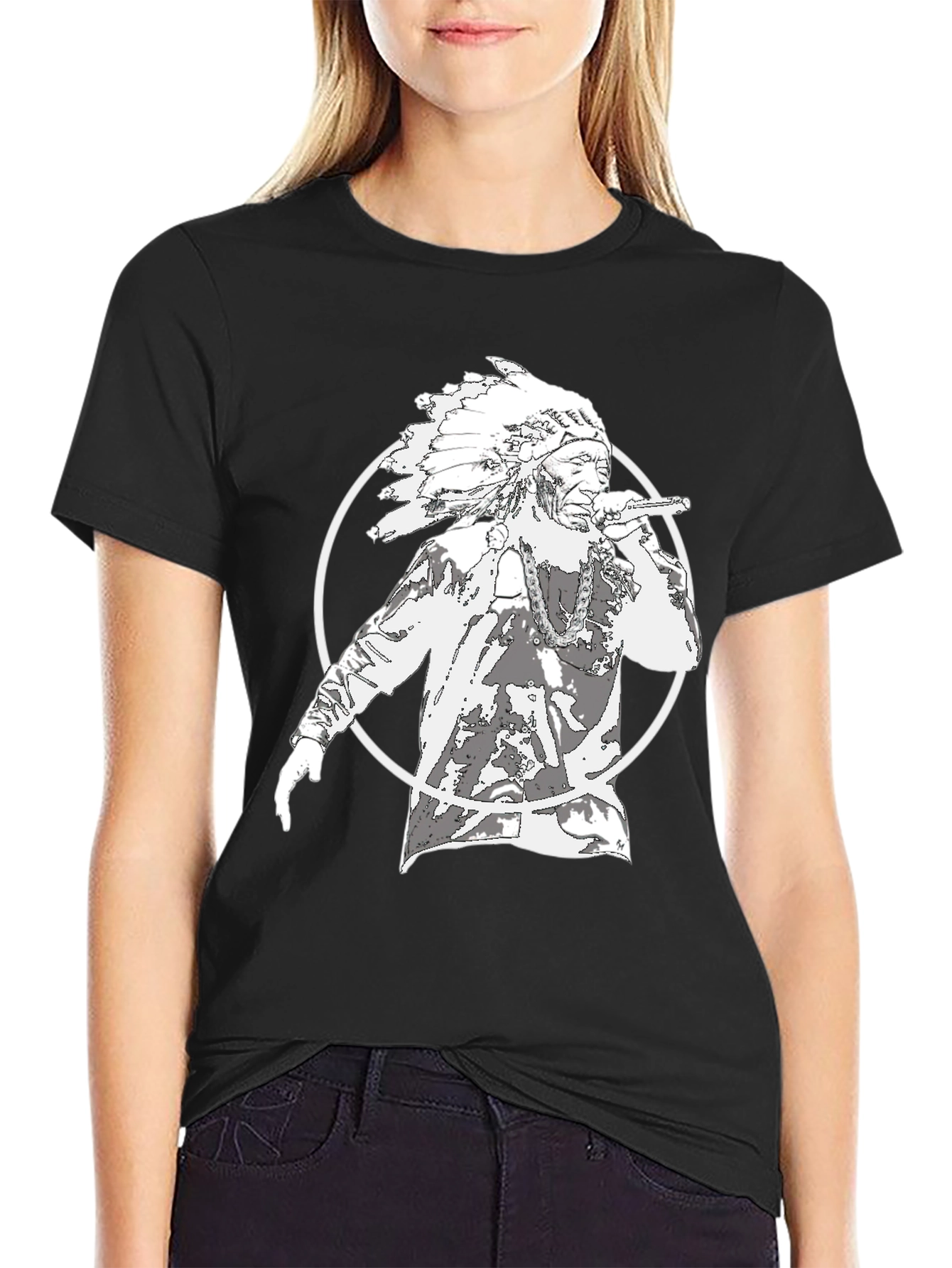 Native American Rapper Graphic Tee