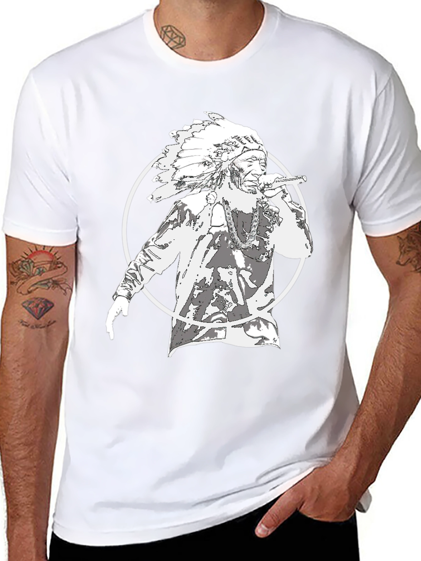 Native American Rapper Graphic Tee
