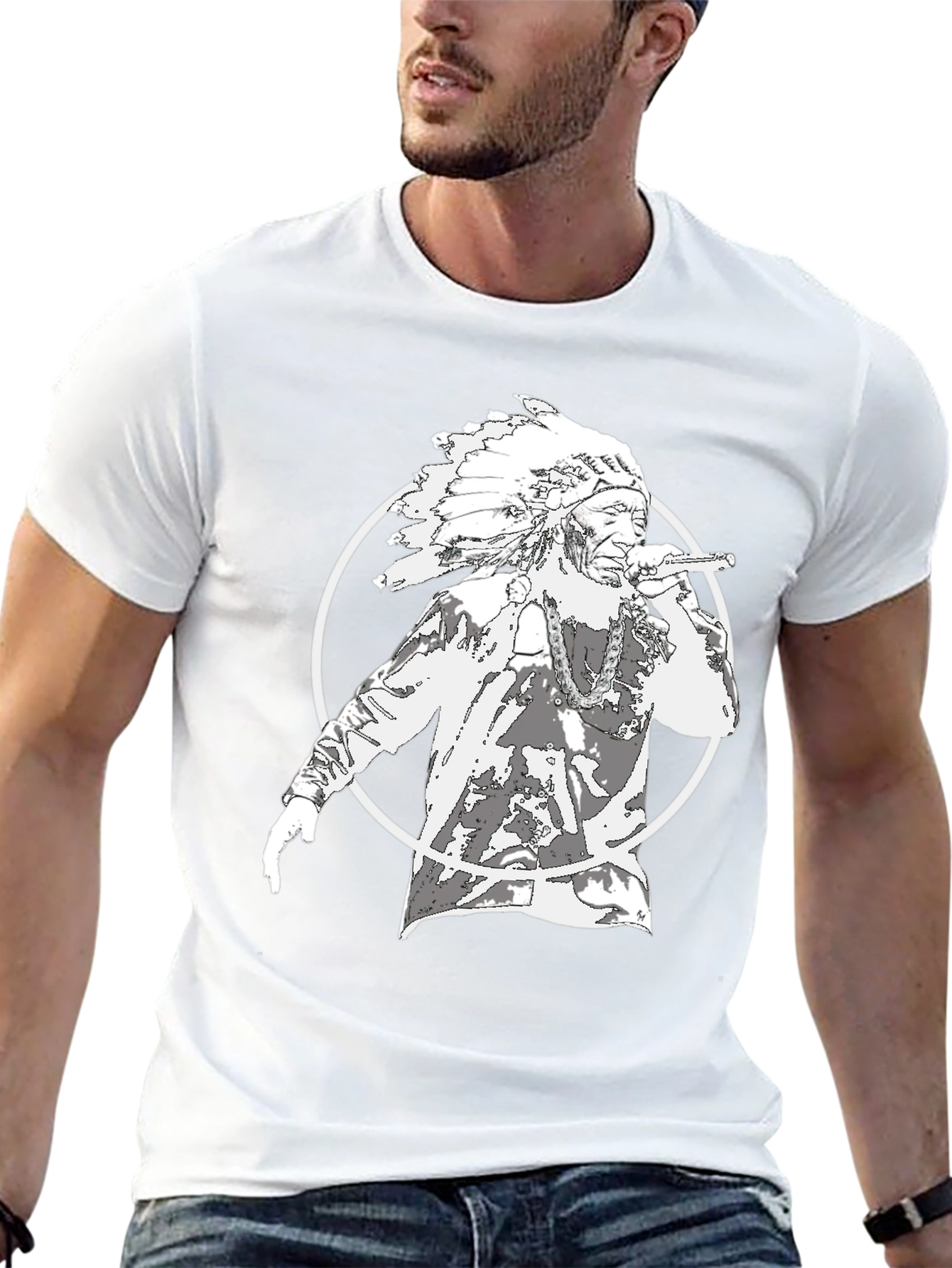 Native American Rapper Graphic Tee
