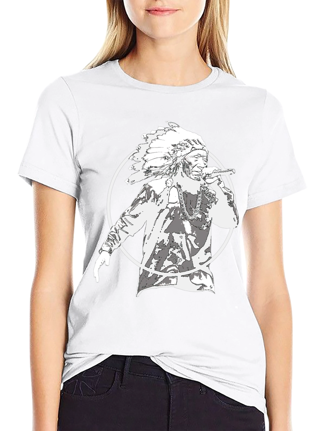 Native American Rapper Graphic Tee