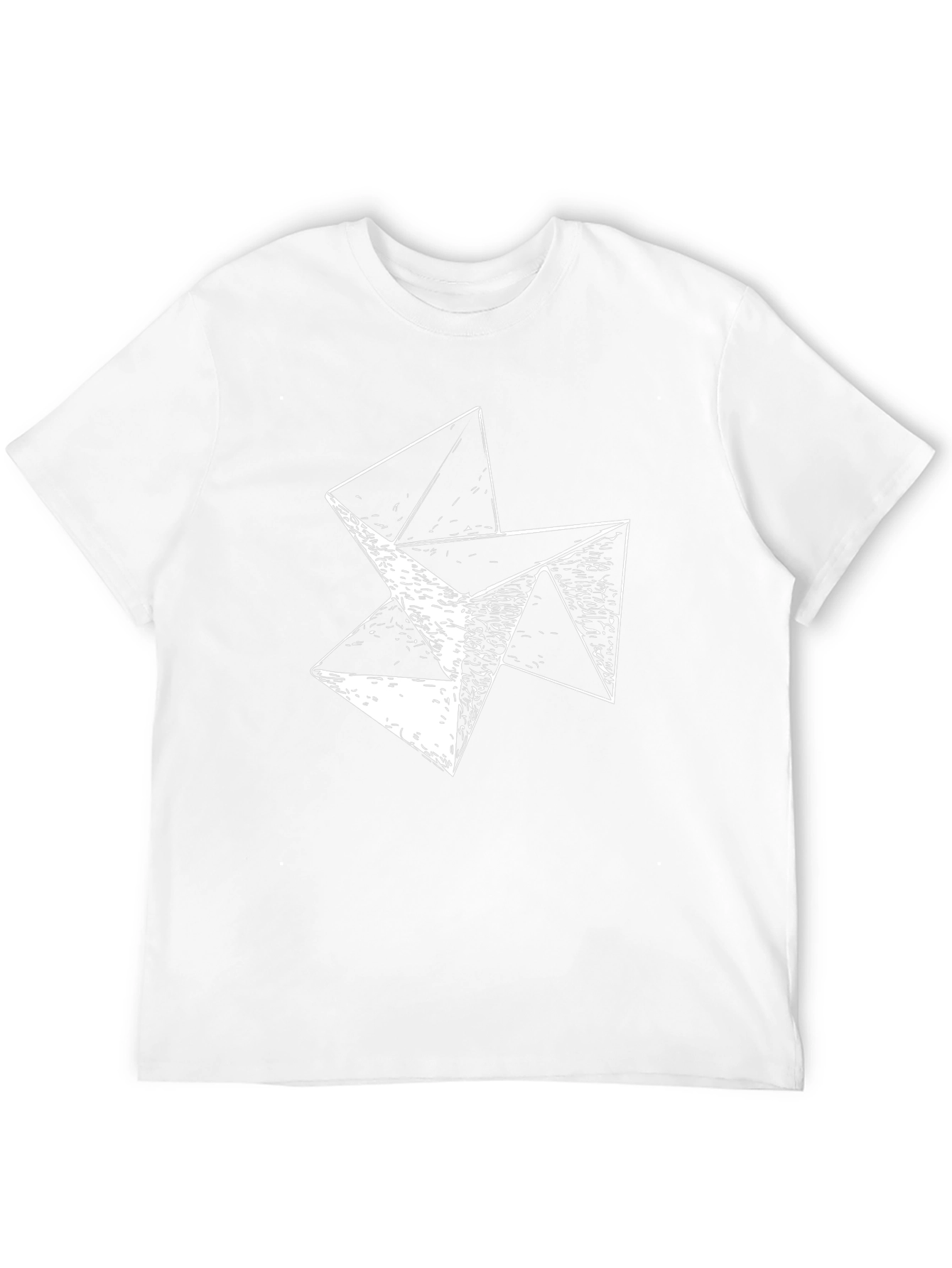 Abstract Geometric Graphic Print Black T-Shirt