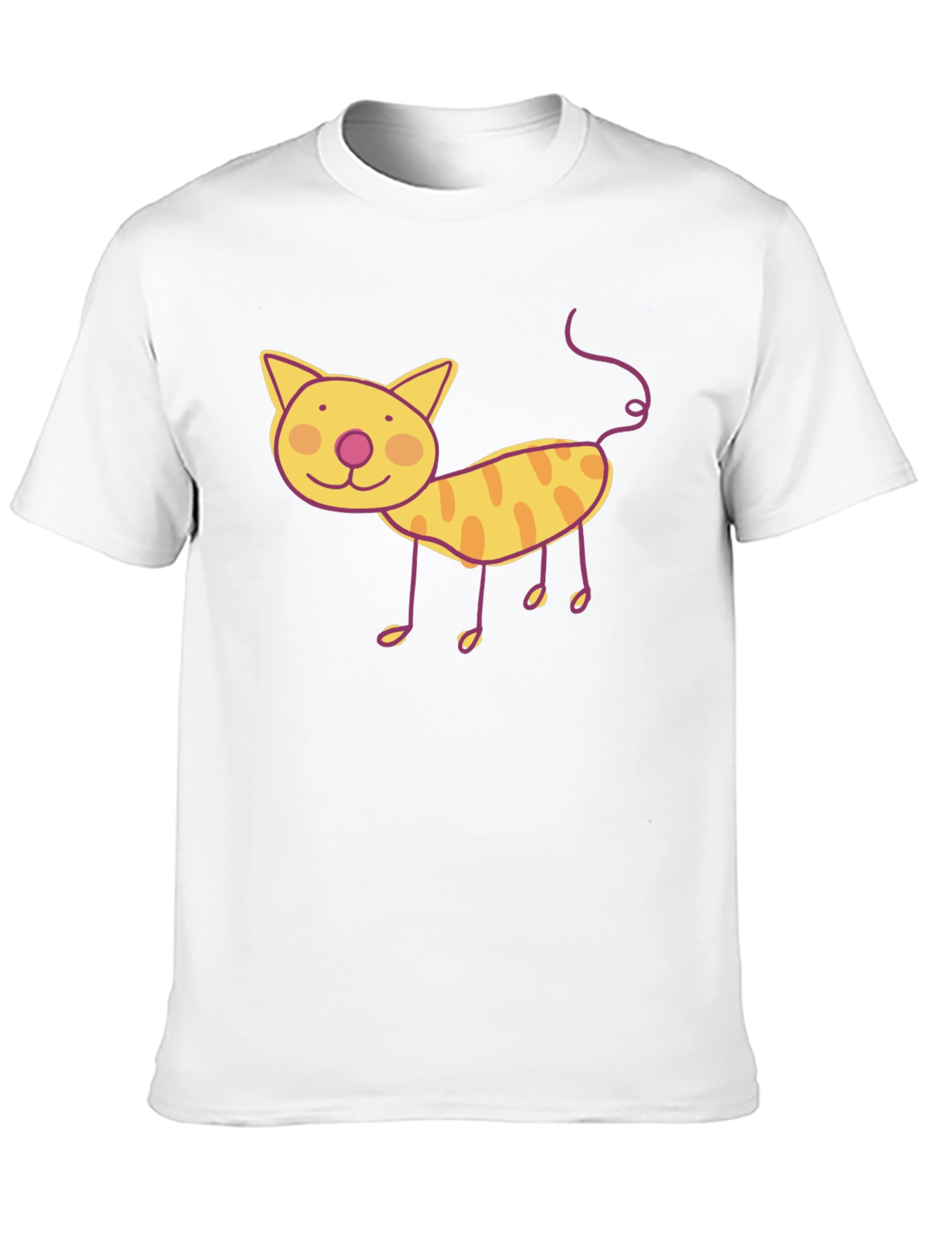 Fun Cat Graphic Tee - Black Unisex T-Shirt